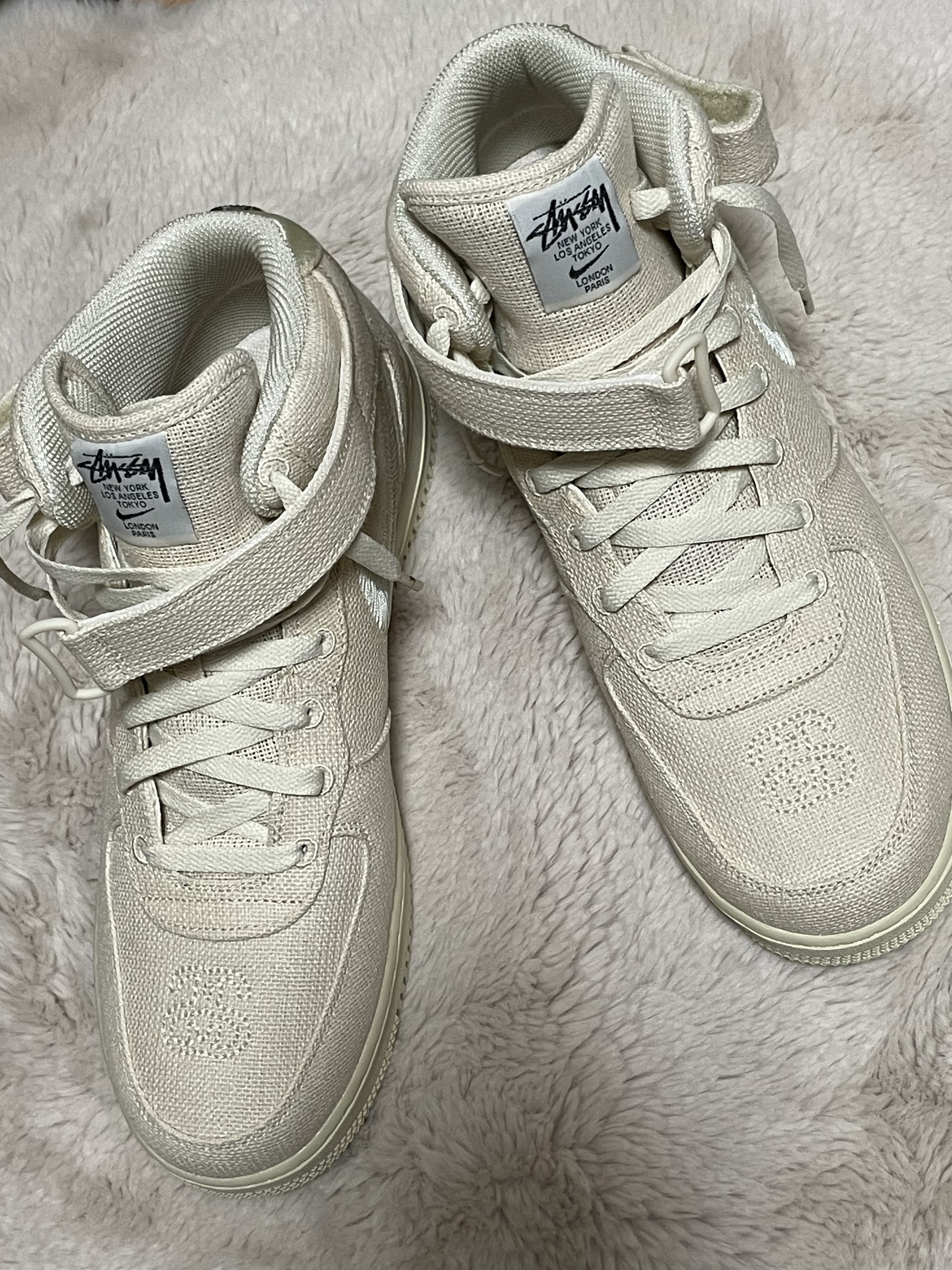 Nike x Stussy Air Force 1 '07 Mid SP Fossil 착용 스타일 - 3