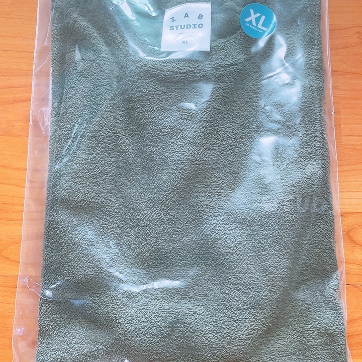 IAB Studio Pigment Hoodie Royal Blue - 22FW, IAB Studio T-Shirt Gray Green - 22FW 착용 스타일 - 3