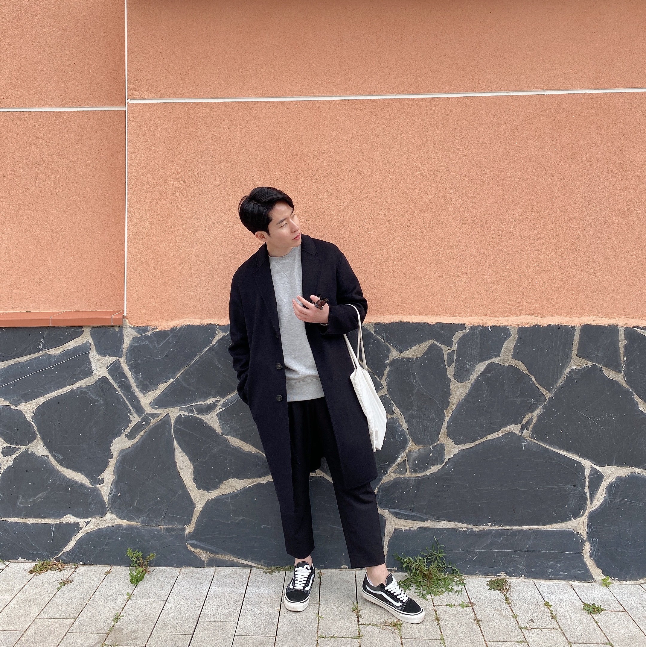 Vans Old Skool Platform Black White 착용 스타일