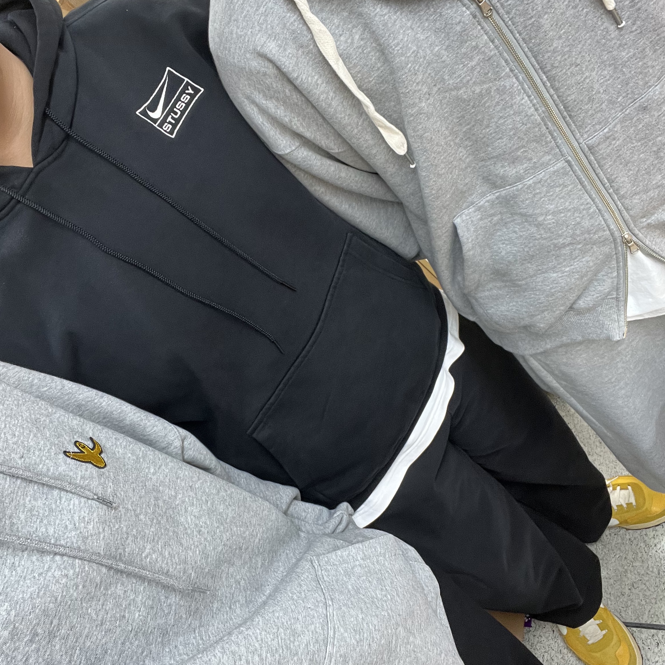 Nike x Tom Sachs General Purpose Shoe Archive, Nike x Stussy NRG RA Washed Pullover Hoodie Black (DN4028-010) 착용 스타일