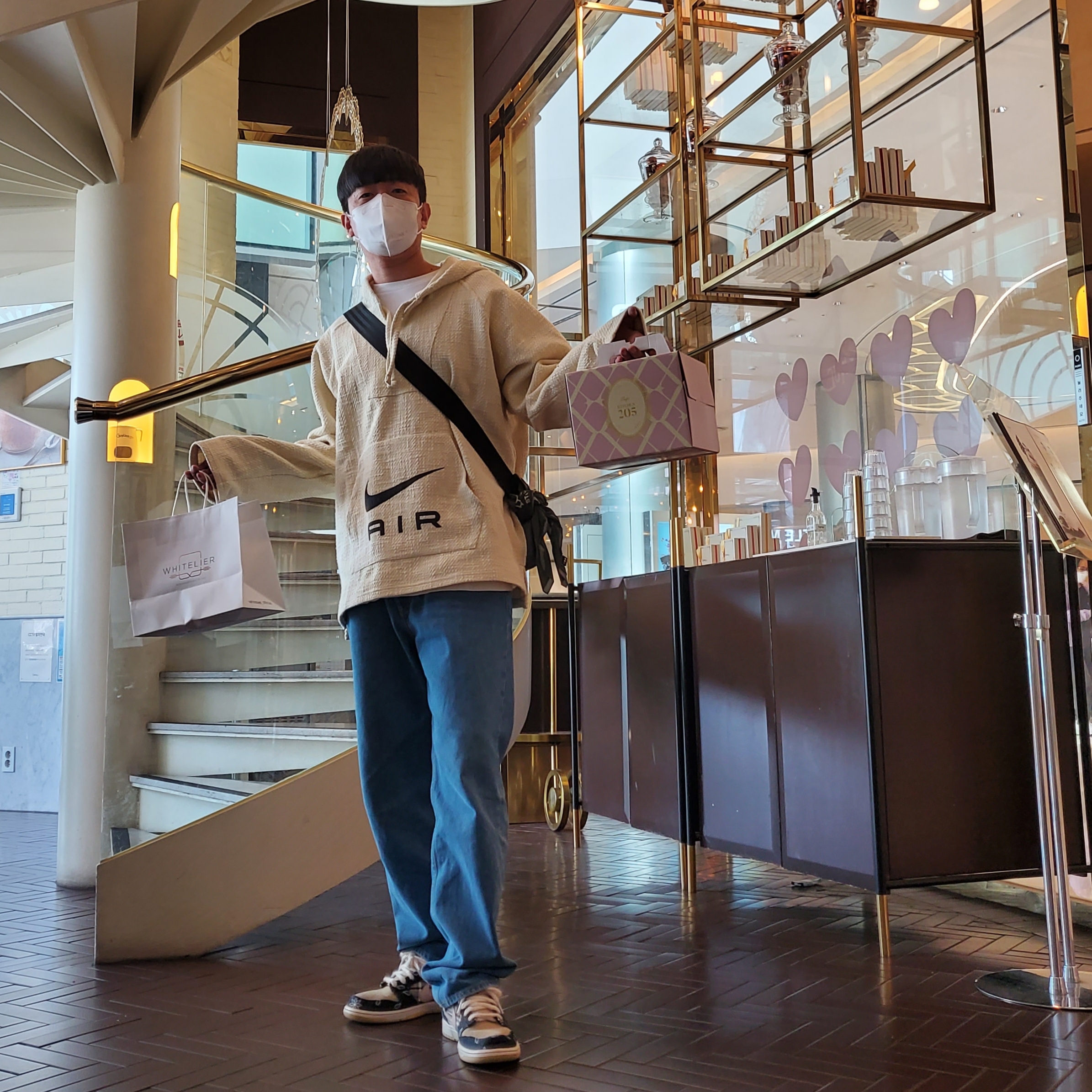 Nike x Stussy NRG Fleece Hemp Pullover Natural, Nike x Travis Scott SB Dunk Low 착용 스타일 - 1