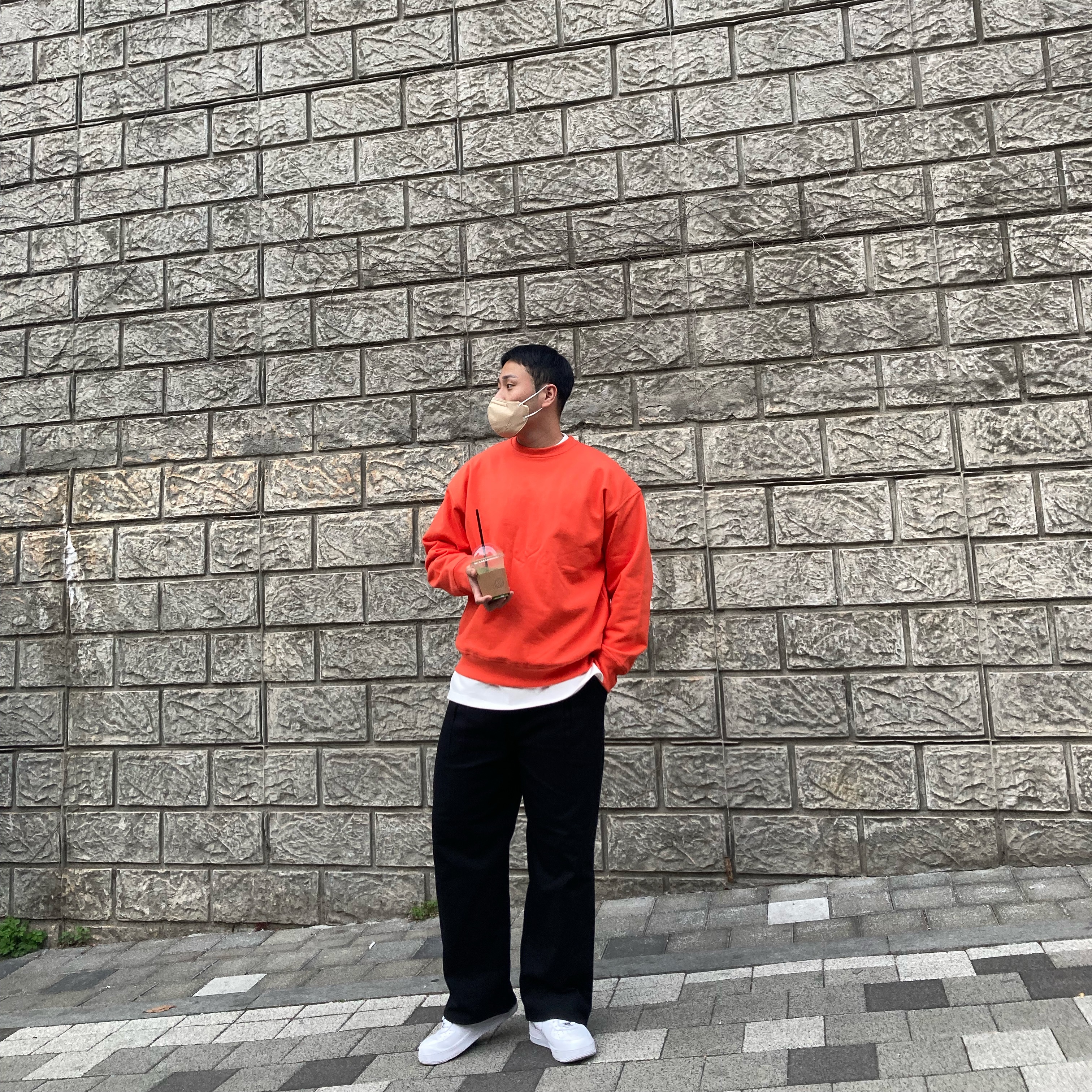 Nike x Supreme Air Force 1 Low White 착용 스타일