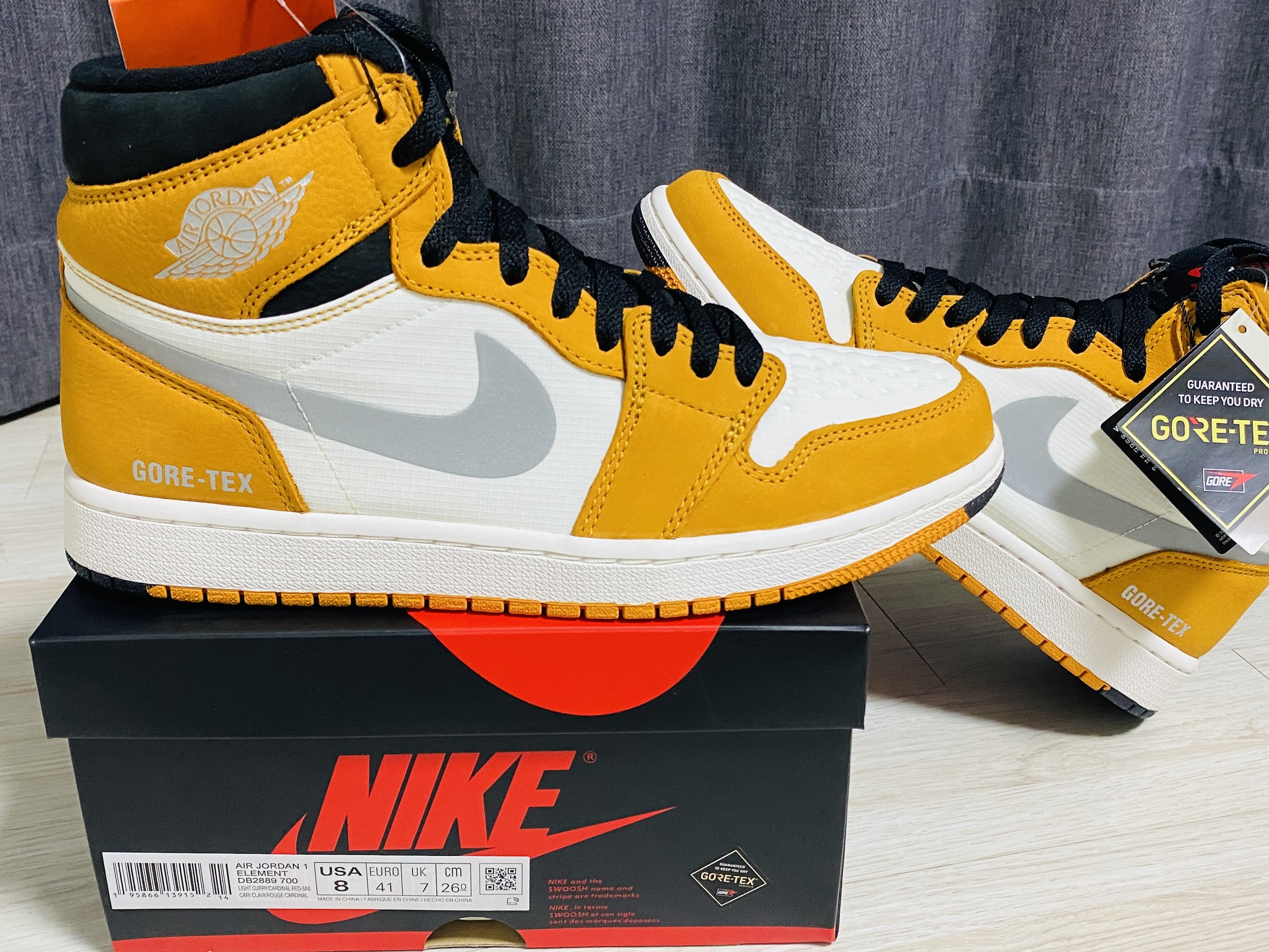 Jordan 1 Element Gore-Tex Light Curry 착용 스타일 - 1