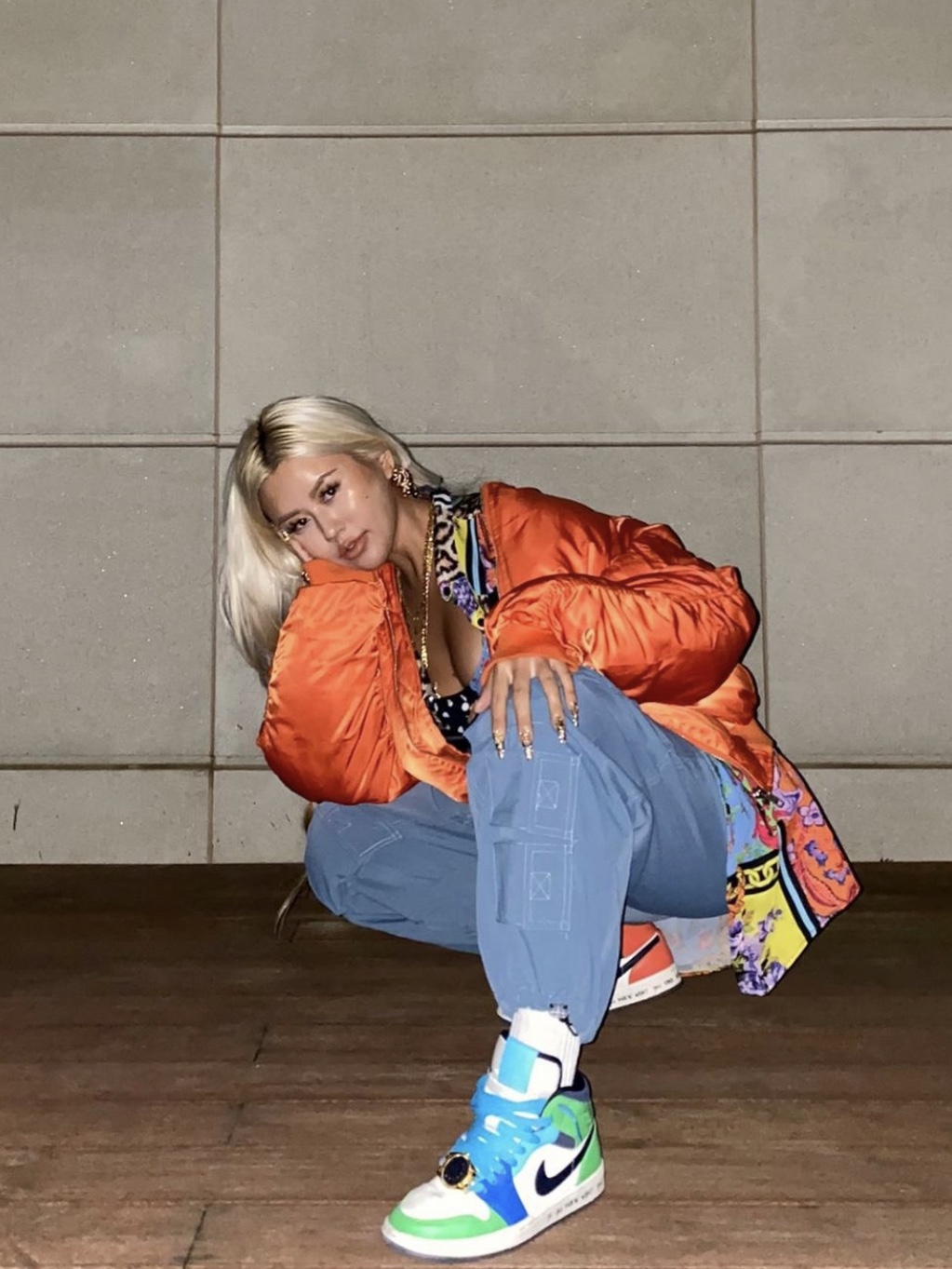 (W) Jordan 1 x Melody Ehsani Mid SE Fearless 착용 스타일 - 2
