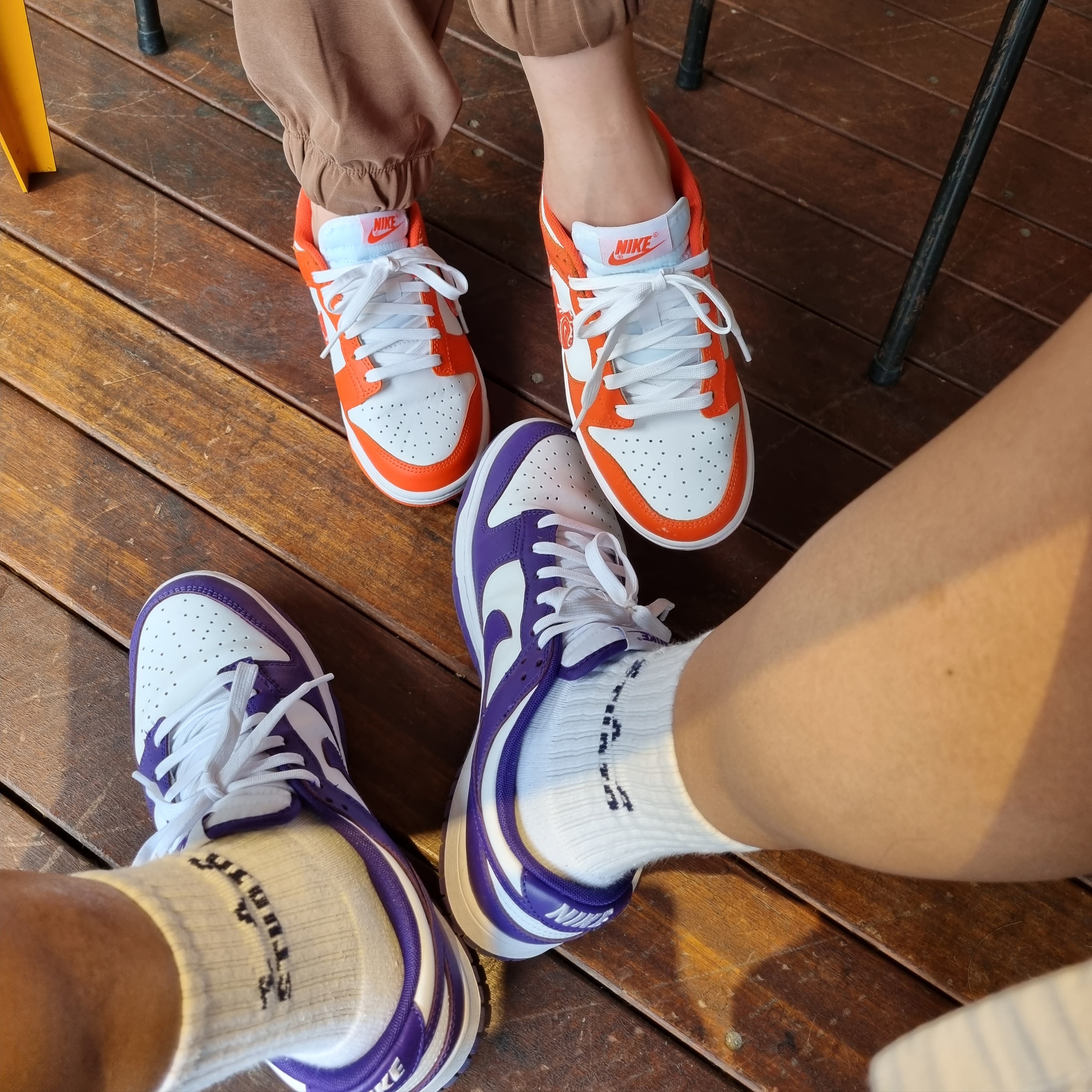 Nike Dunk Low Retro Championship Court Purple 착용 스타일