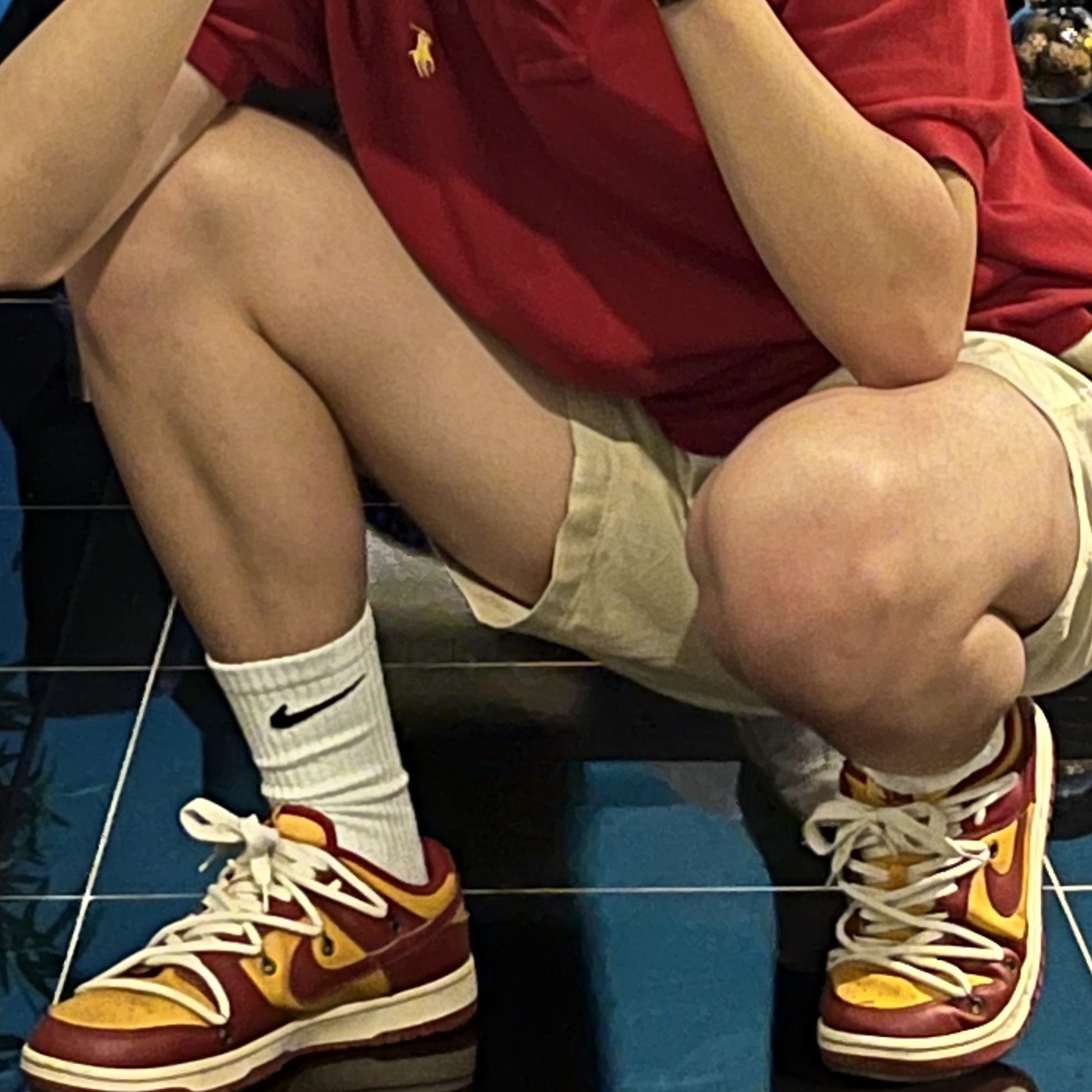Nike Dunk Low Retro Championship Red, Nike Dunk Low Retro Championship Gold 착용 스타일