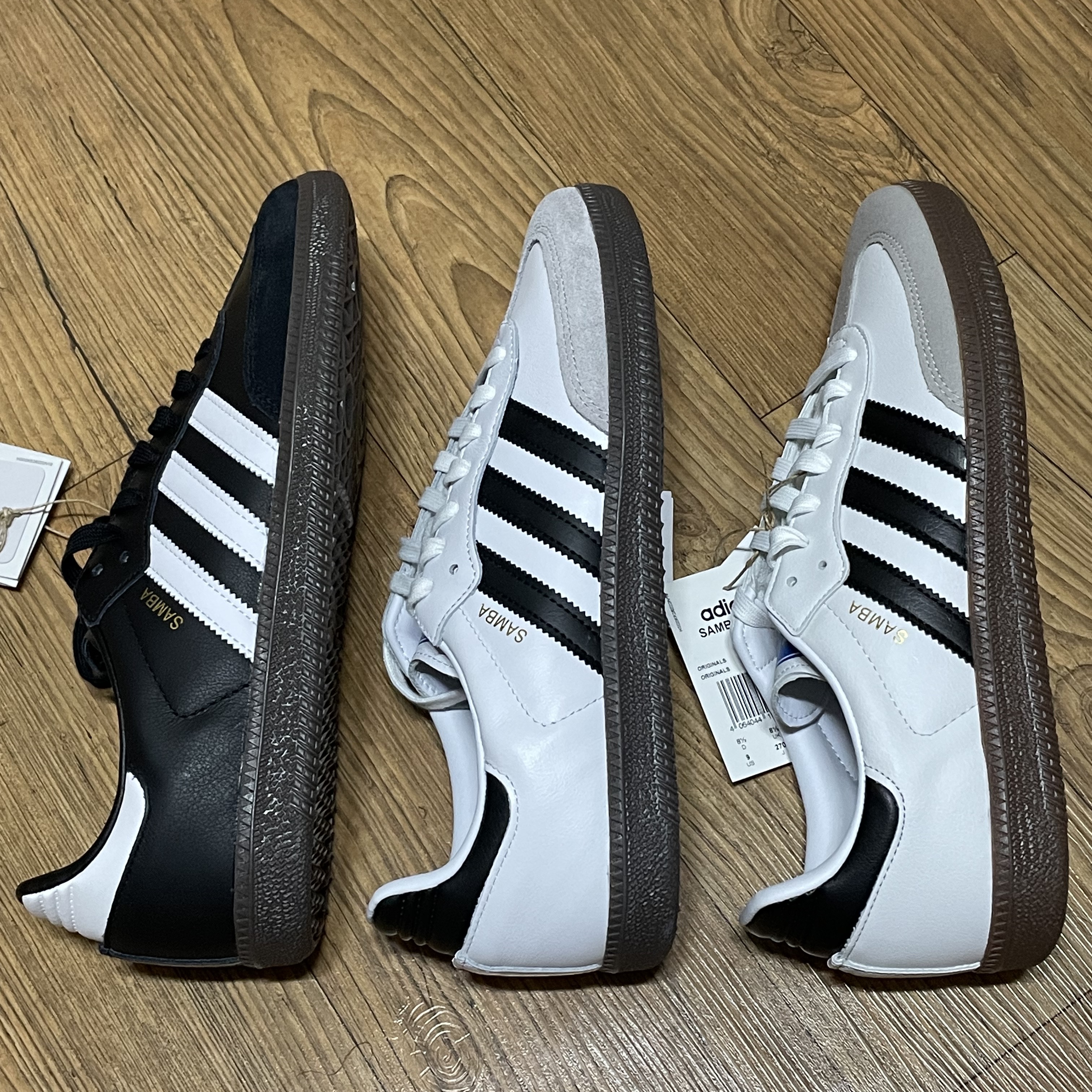 Adidas Samba OG Black White Gum, Adidas Samba Vegan White Black 착용 스타일 - 2
