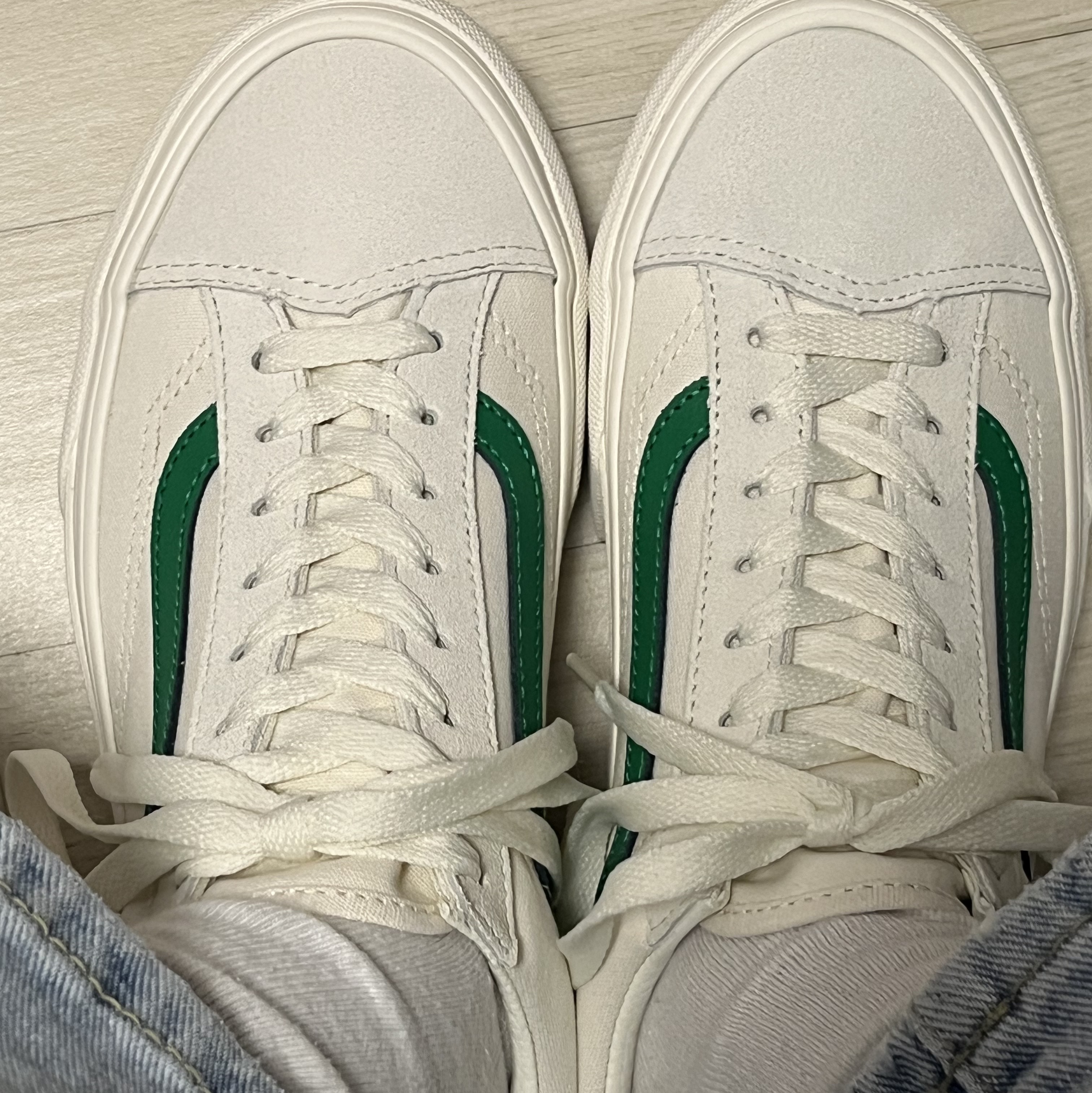 Vans Style 36 Marshmallow Jolly Green 착용 스타일 - 4