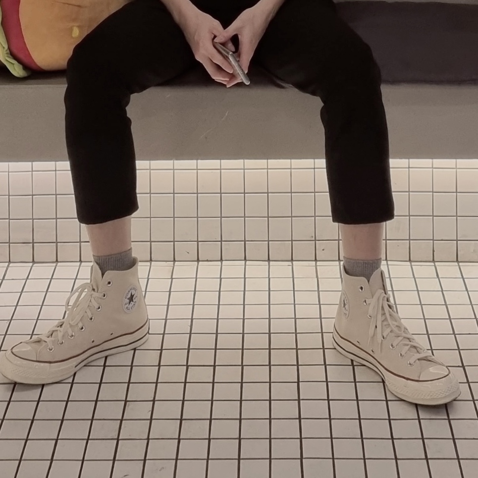 Converse Chuck 70 High Parchment 착용 스타일 - 1