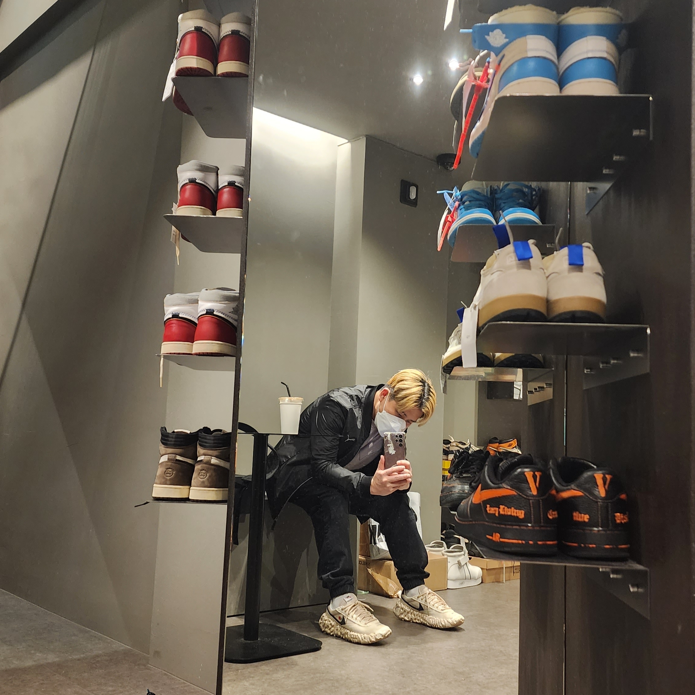 Jordan 3 Retro Seoul, Nike x Undercover Overbreak SP Overcast 착용 스타일 - 3