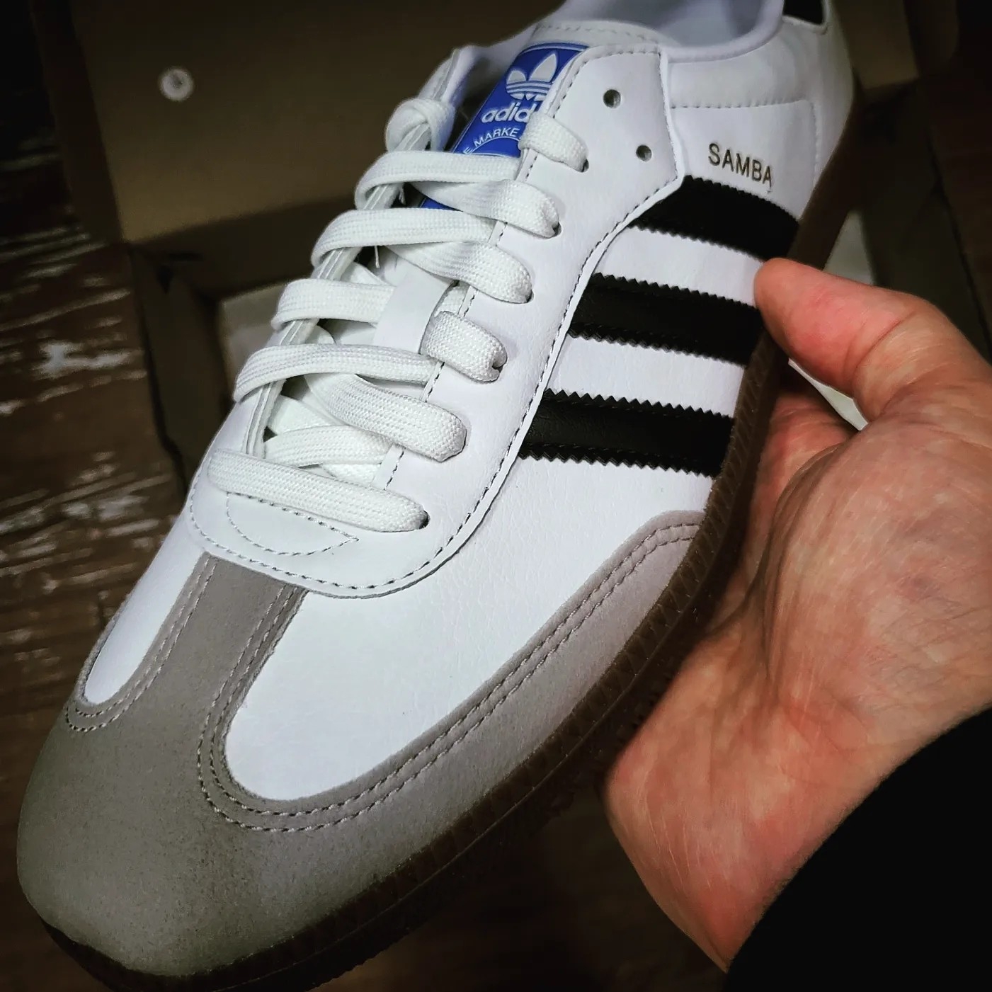 Adidas Samba Vegan White Black 착용 스타일 - 1