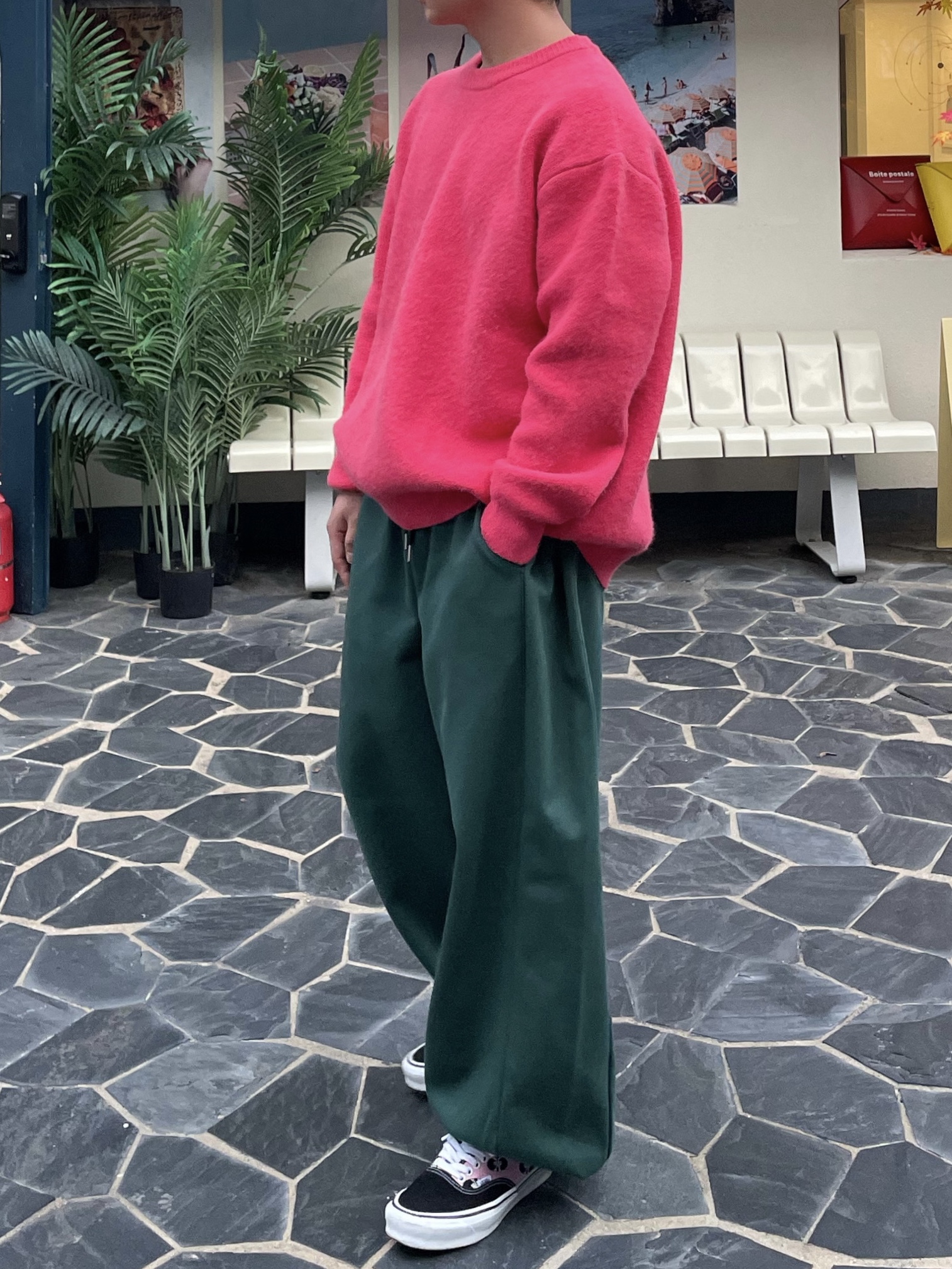 Vans Vault x Wacko Maria OG Authentic LX Pink 착용 스타일 - 5