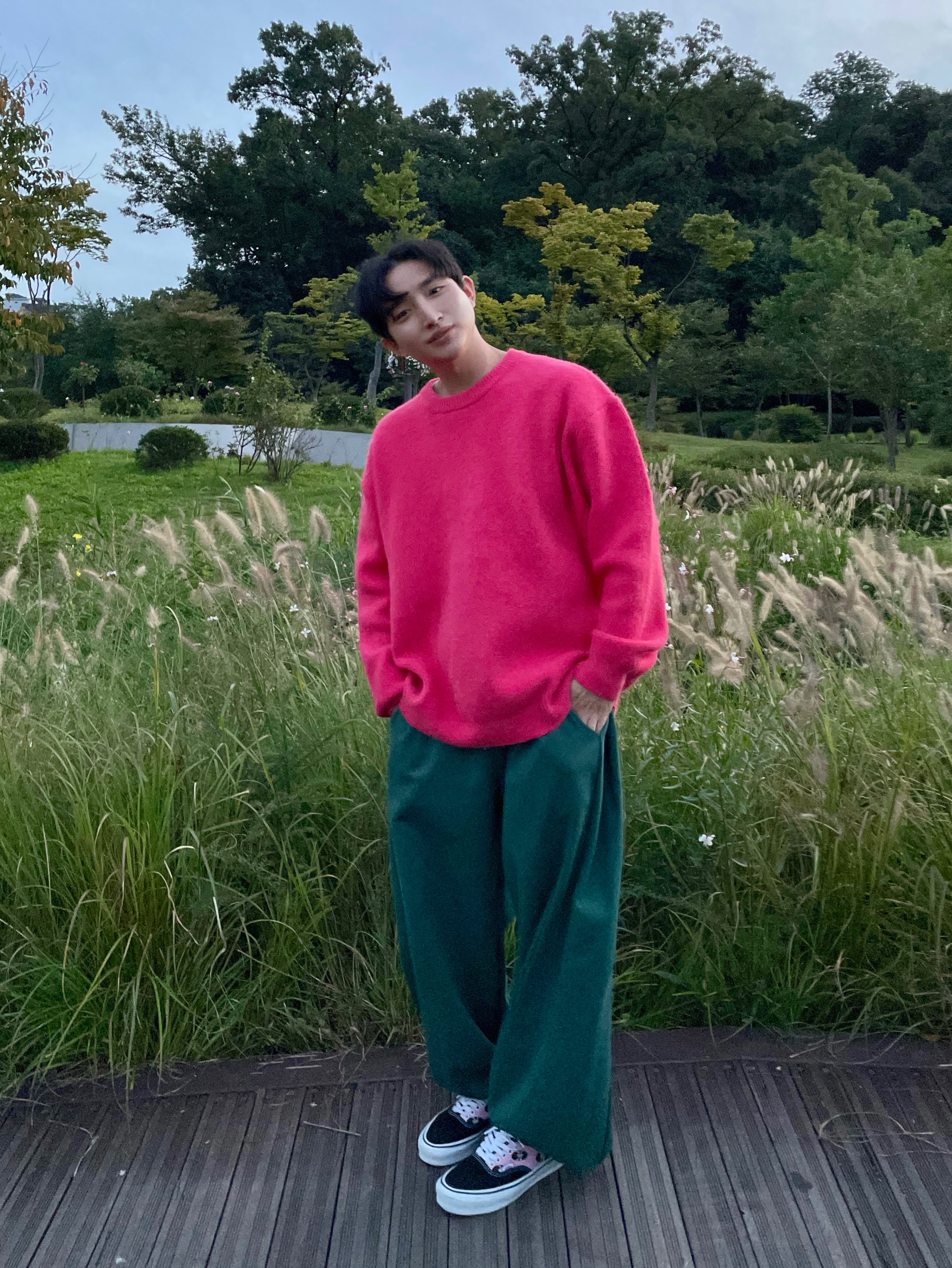 Vans Vault x Wacko Maria OG Authentic LX Pink 착용 스타일 - 1