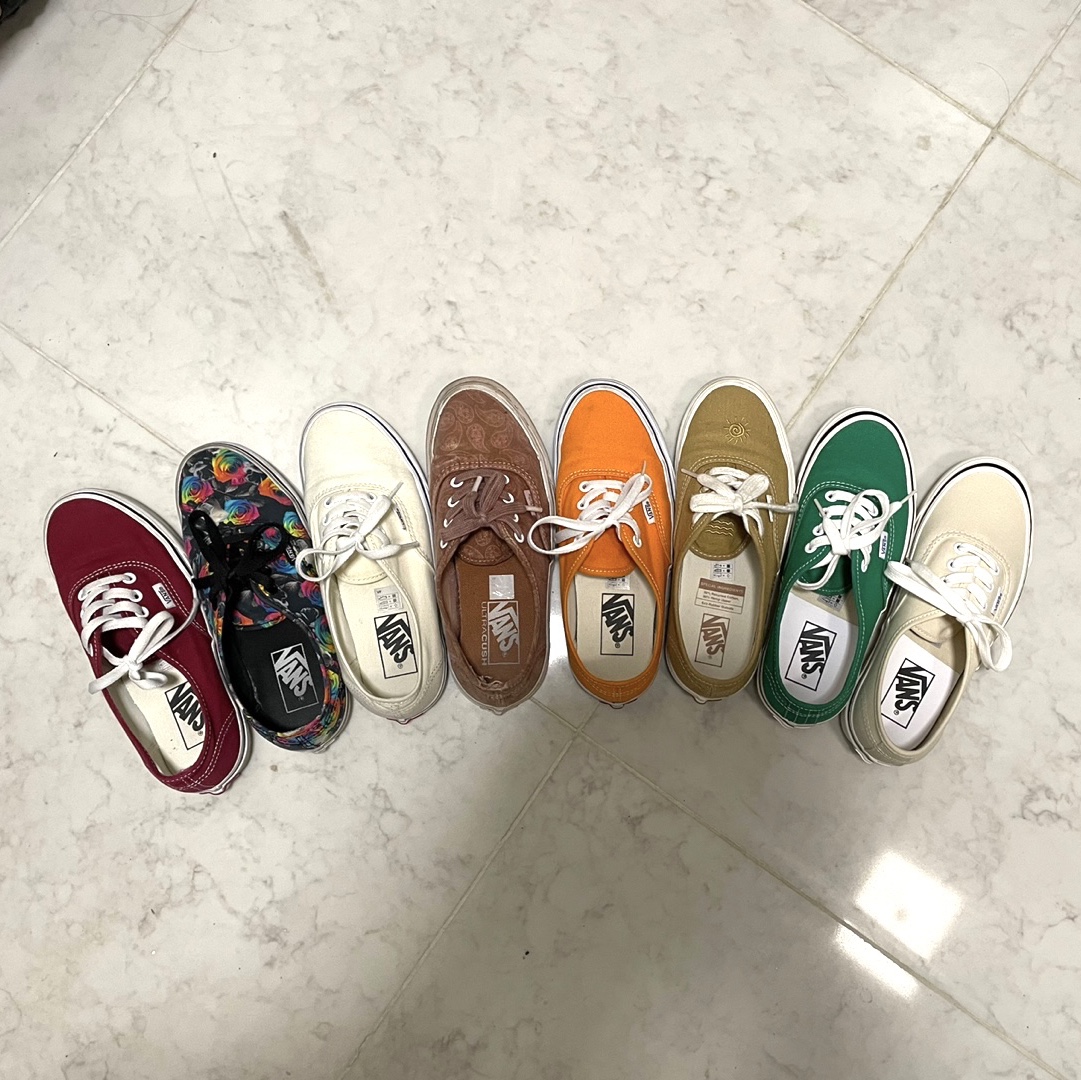 Vans Authentic 44 DX Anaheim Factory Emerald Green, Vans Authentic 44 DX Anaheim Factory Classic White 착용 스타일 - 1