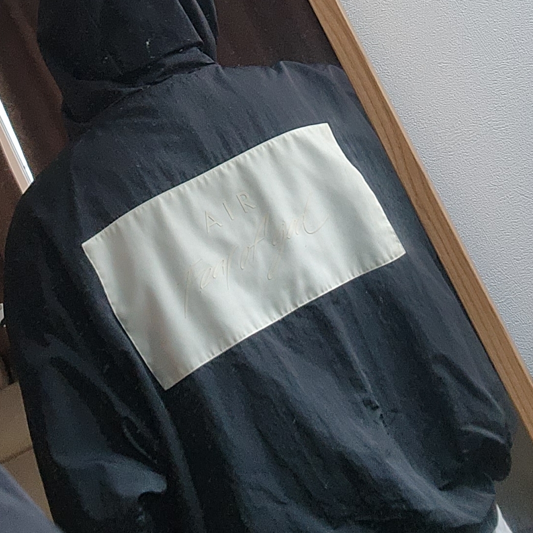 Nike x Fear of God Bomber Hooded Jacket Black, Jordan 1 Retro High Obsidian UNC 착용 스타일 - 3
