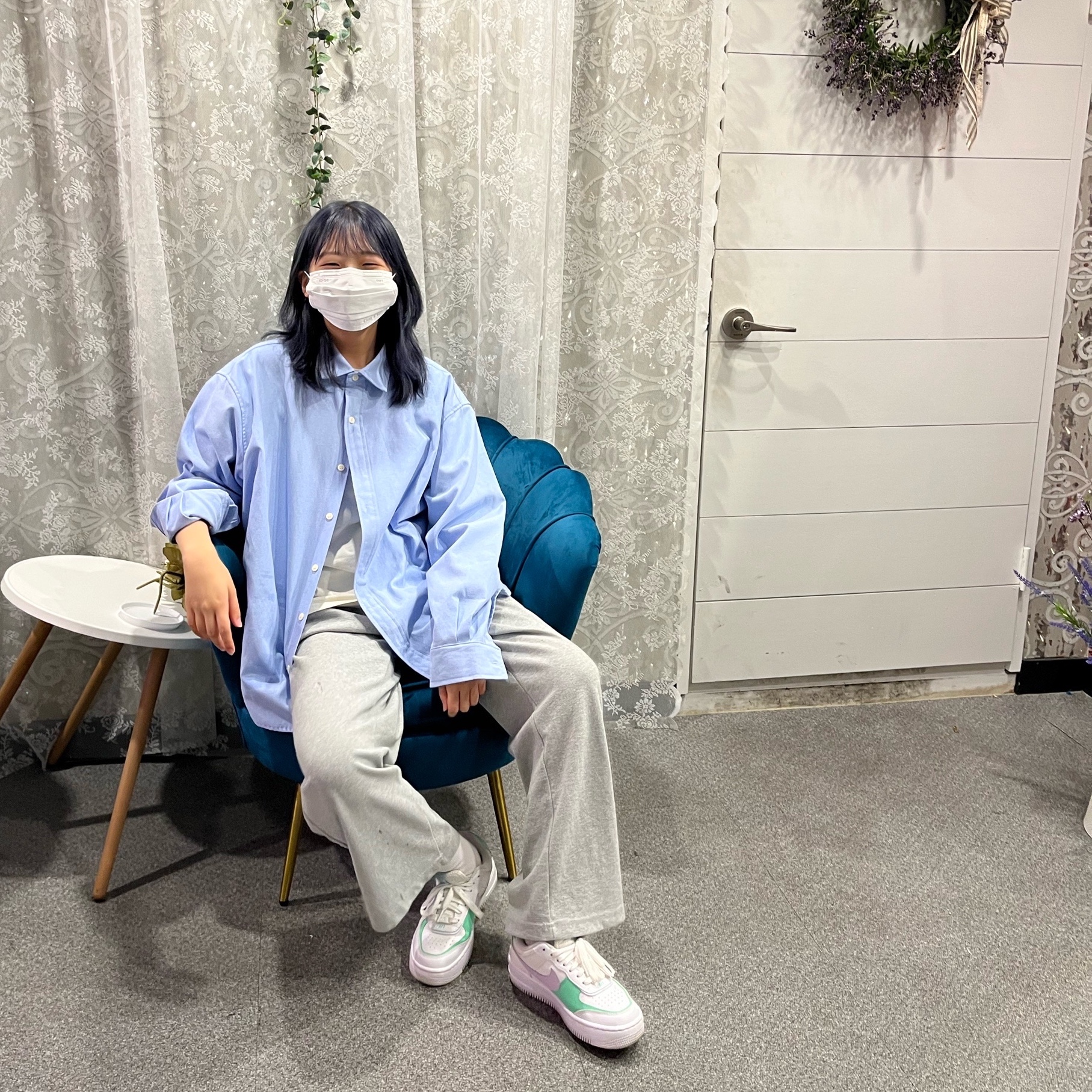 (W) Nike Air Force 1 Shadow Infinite Lilac 착용 스타일
