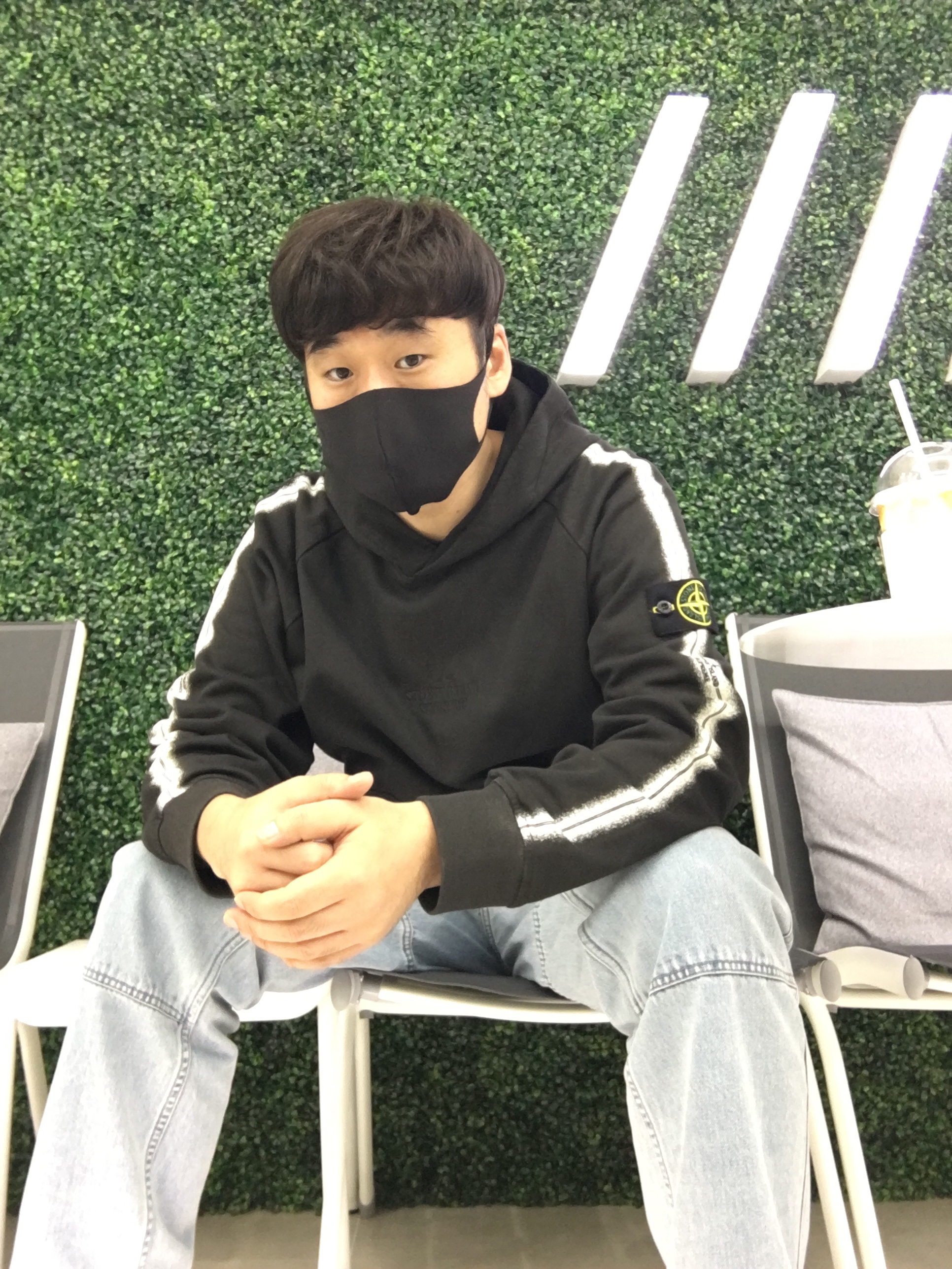 Supreme x Stone Island Stripe Hooded Sweatshirt Black - 22SS, Supreme x Nike ACG Belted Denim Pants Washed Blue - 22FW 착용 스타일 - 1