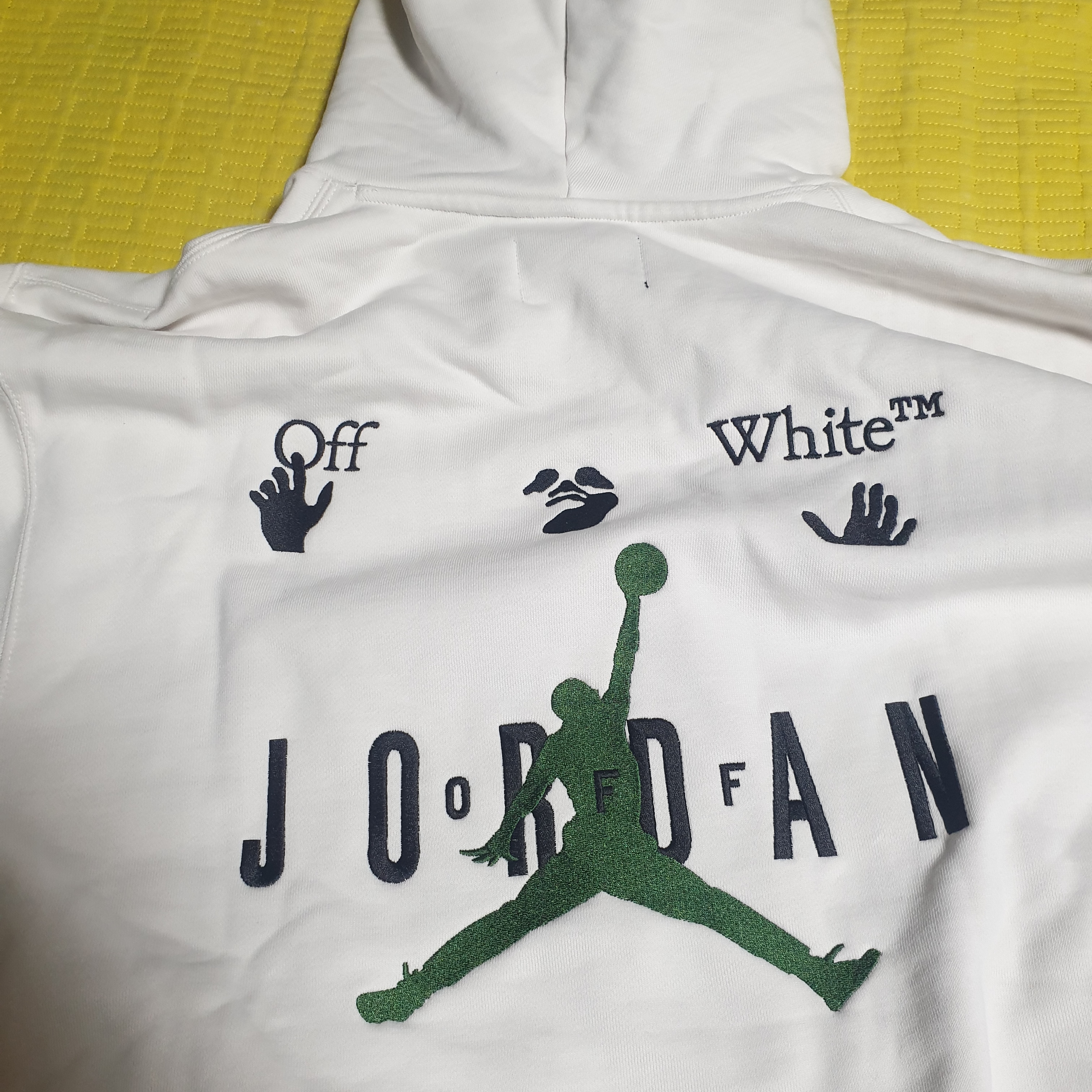 Jordan x Off-White Hoodie Phantom - Asia 착용 스타일 - 1