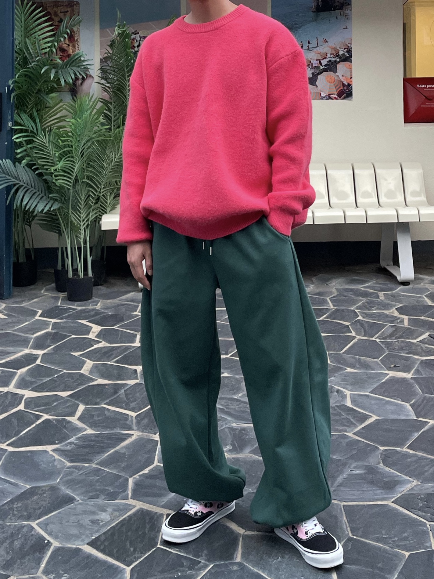 Vans Vault x Wacko Maria OG Authentic LX Pink 착용 스타일 - 2