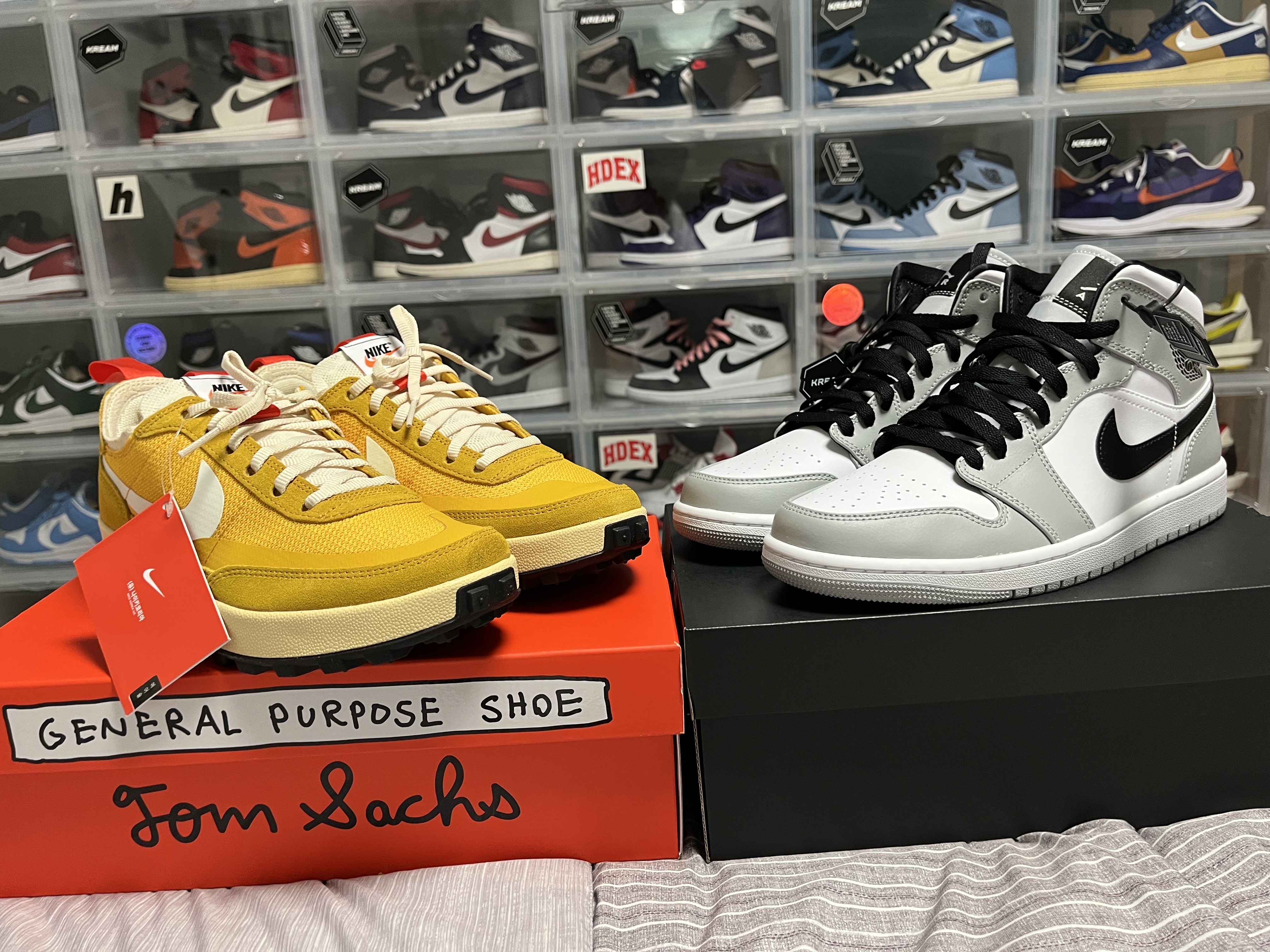Nike x Tom Sachs General Purpose Shoe Archive, Jordan 1 Mid Light Smoke Grey 착용 스타일