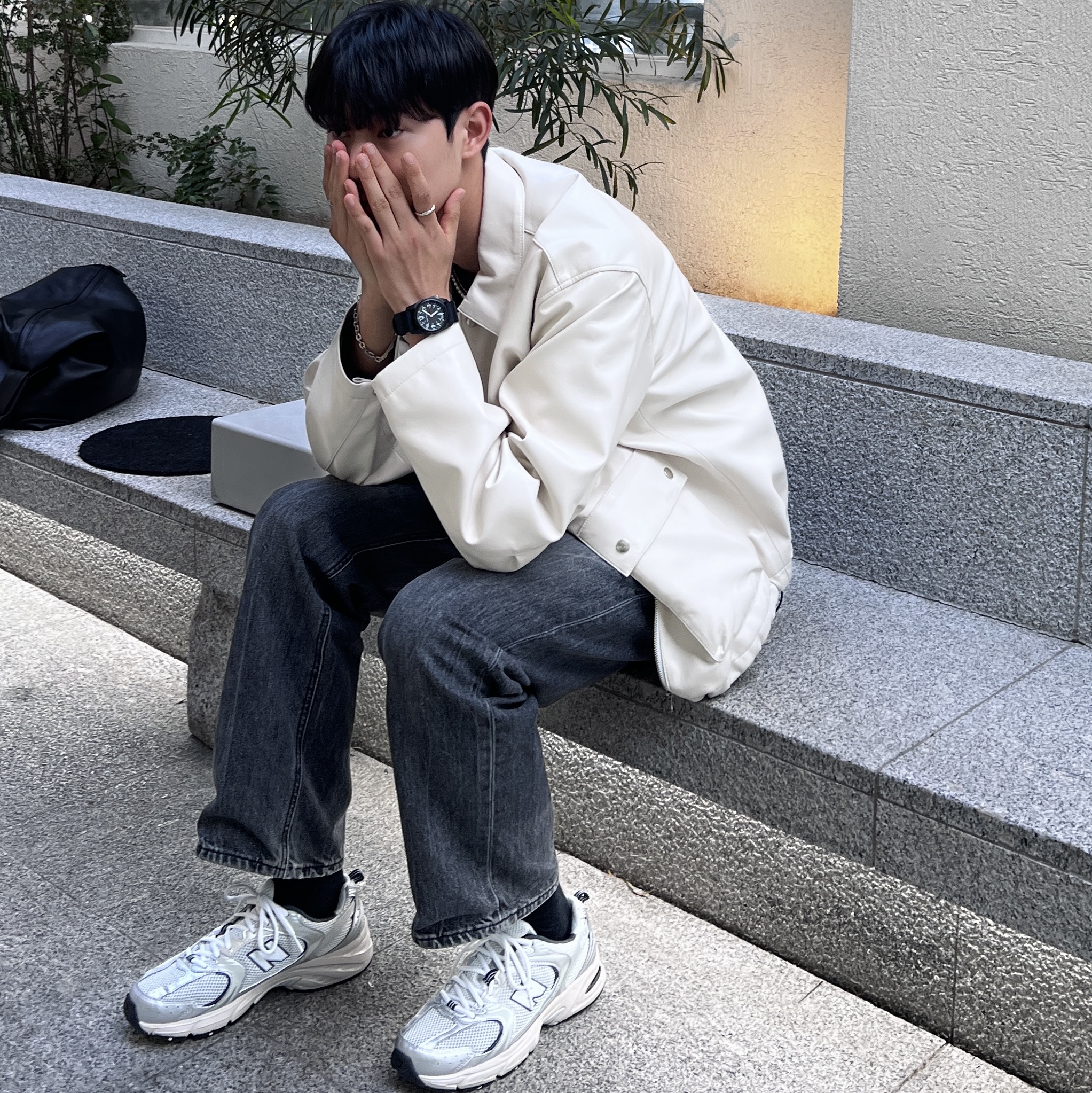 New Balance 530 Steel Grey 착용 스타일 - 2