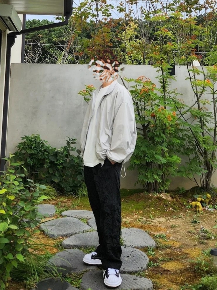 Maison Mihara Yasuhiro Blakey OG Sole Canvas Low-top Sneakers Black White 착용 스타일