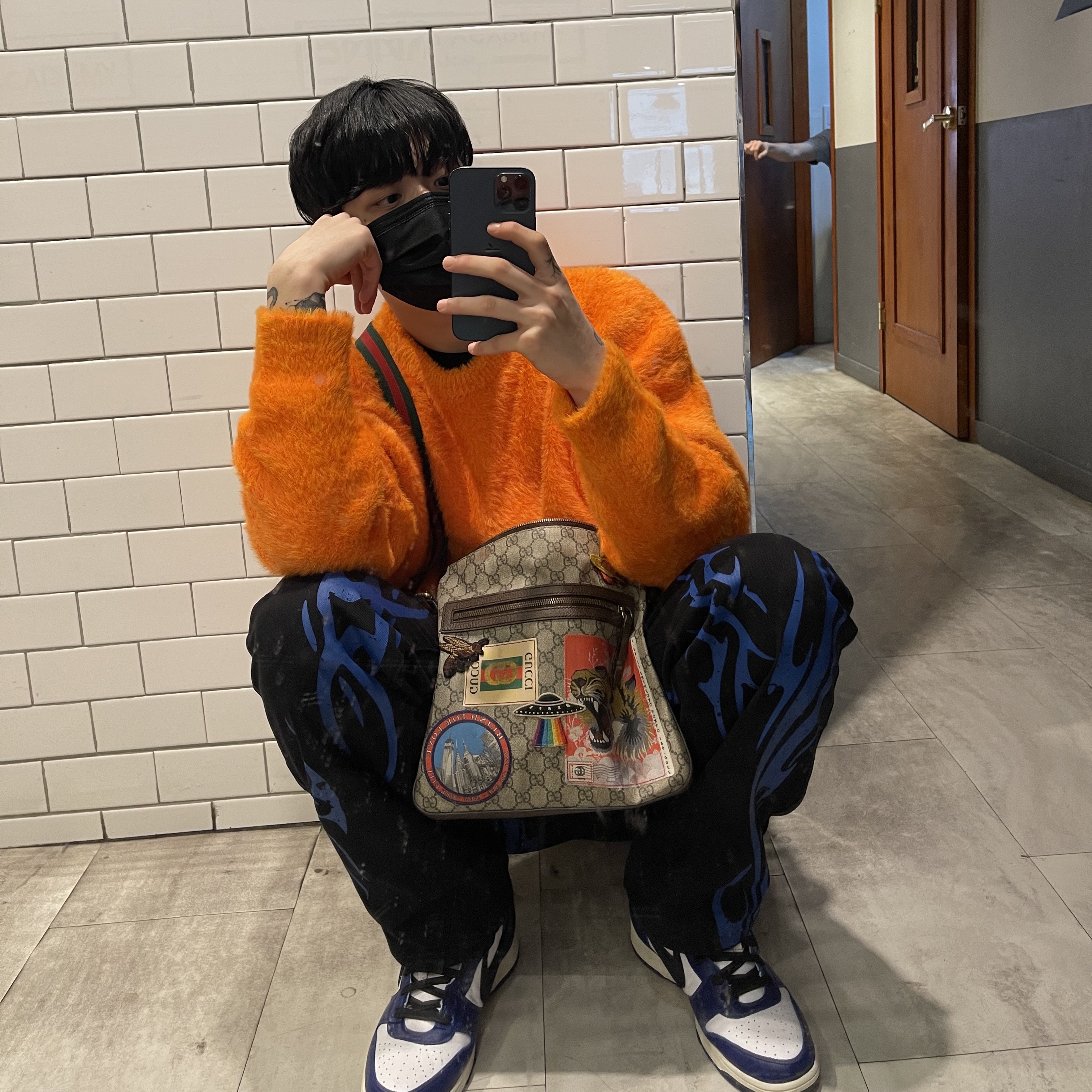 Nike x Ambush Dunk High Deep Royal Blue 착용 스타일