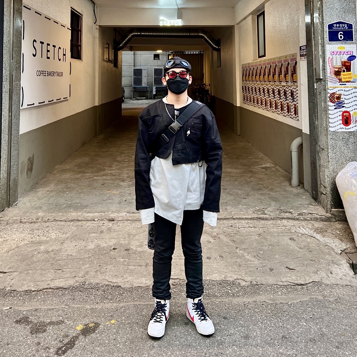 C.P. Company Gabardine Goggle Cap Black - 22SS, Peaceminusone Slider Clip #1 Silver 착용 스타일 - 1