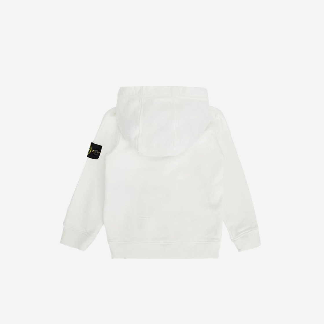 (Kids) Stone Island 61640 Cotton Fleece Hooded Sweatshirt Off White - 22FW 상세 이미지 2