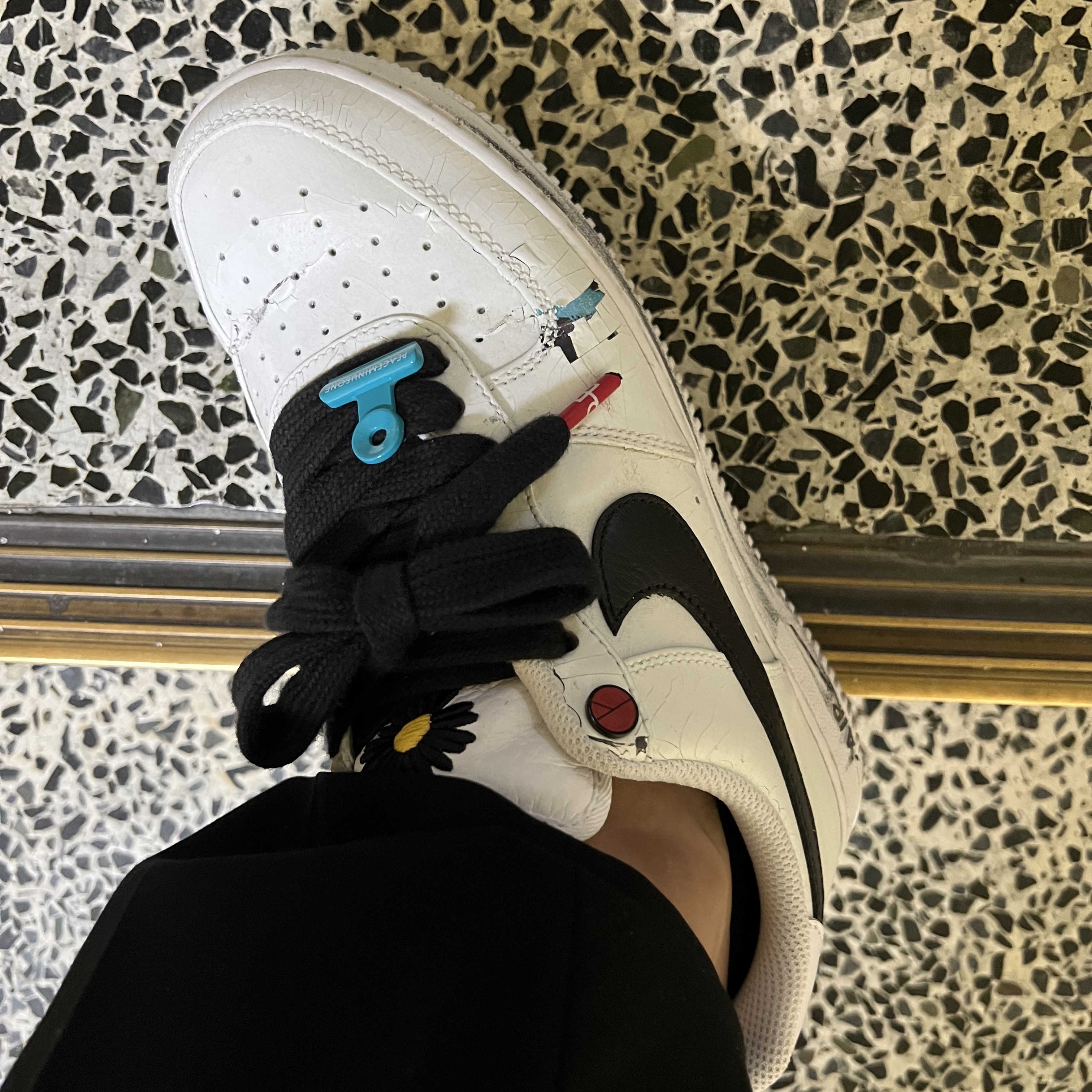 Nike x Peaceminusone Air Force 1 Low Para-Noise 2.0, Peaceminusone Bulldog Clip Pin Set #1 Mint 착용 스타일 - 1