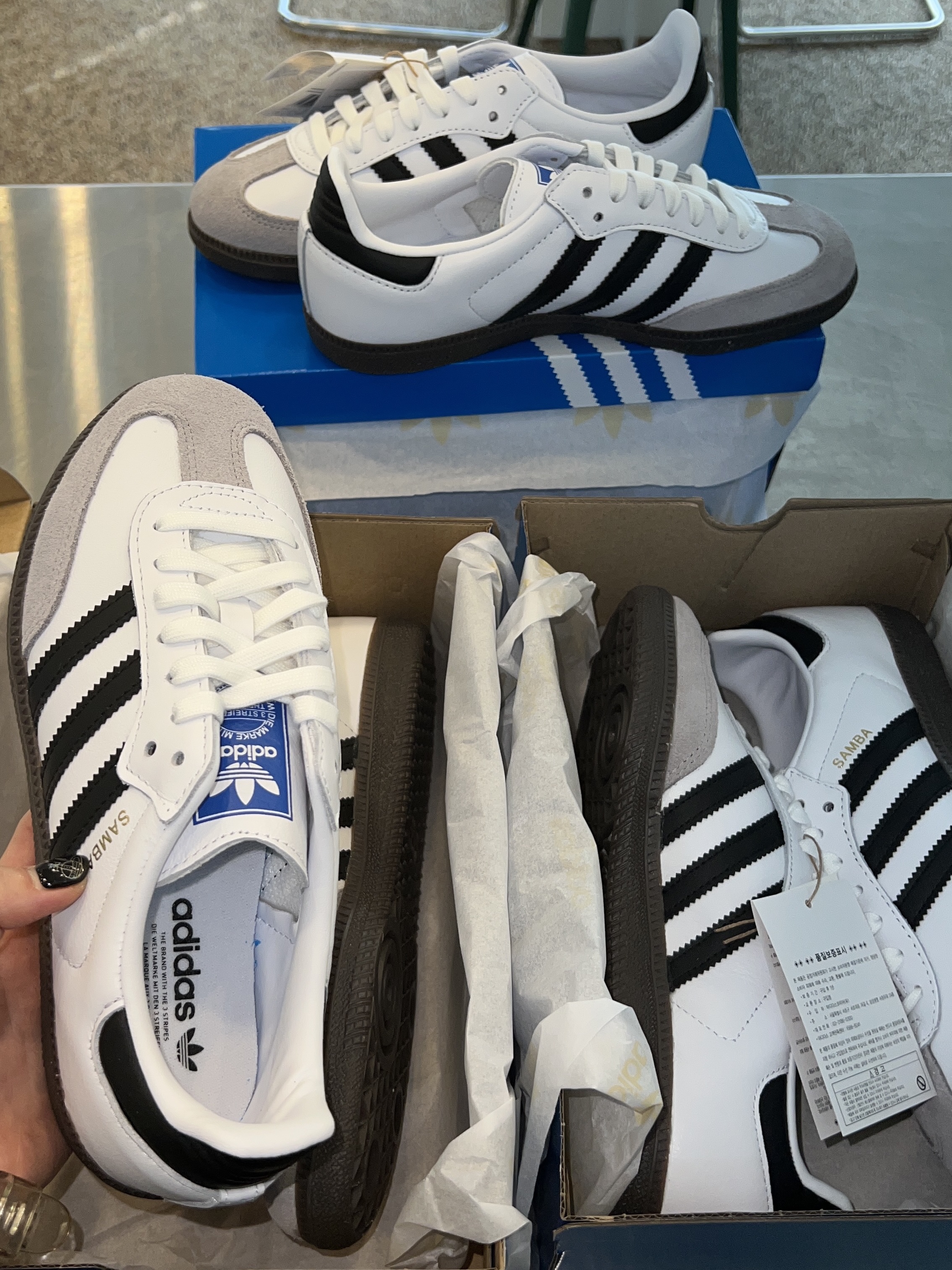 Adidas Samba OG Cloud White 착용 스타일