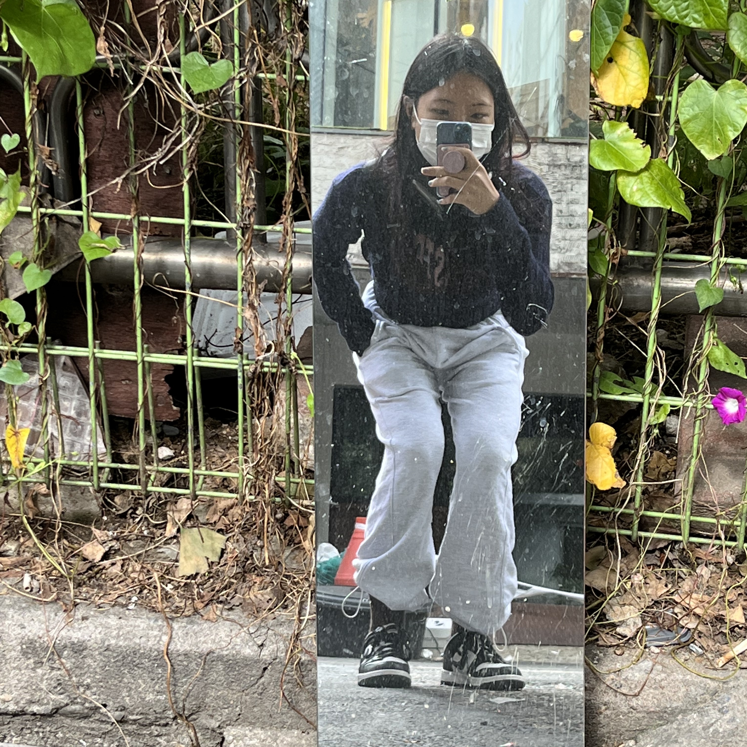 Nike Dunk Low Retro Black 착용 스타일 - 1