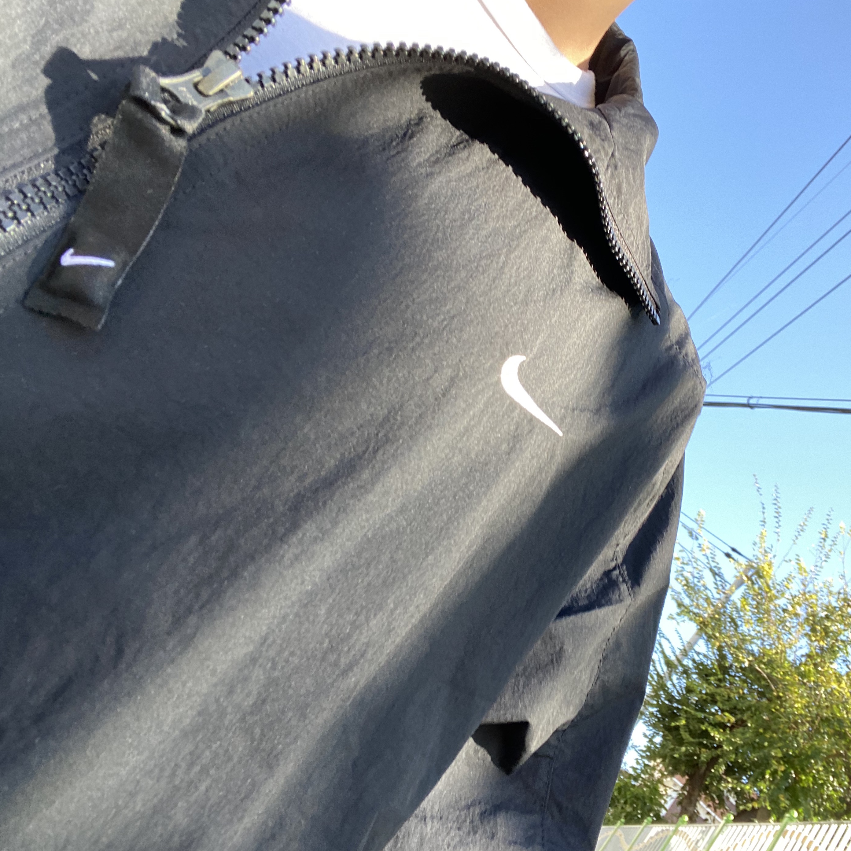 Nike NRG Solo Swoosh Woven Track Jacket Black - Asia 착용 스타일 - 1