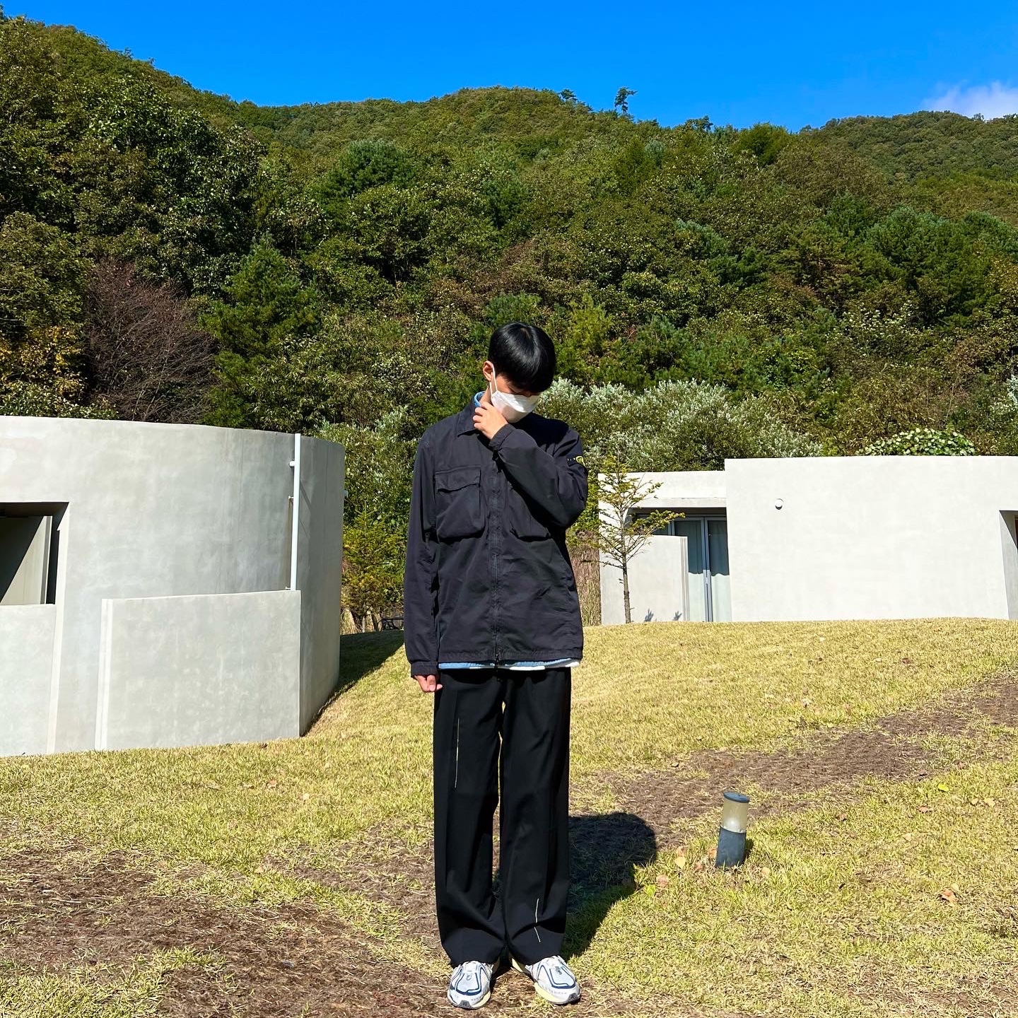 Stone Island 114WN T.CO+OLD Overshirt Black - 22SS, Zara x Ader Error Wide Pants Black 착용 스타일