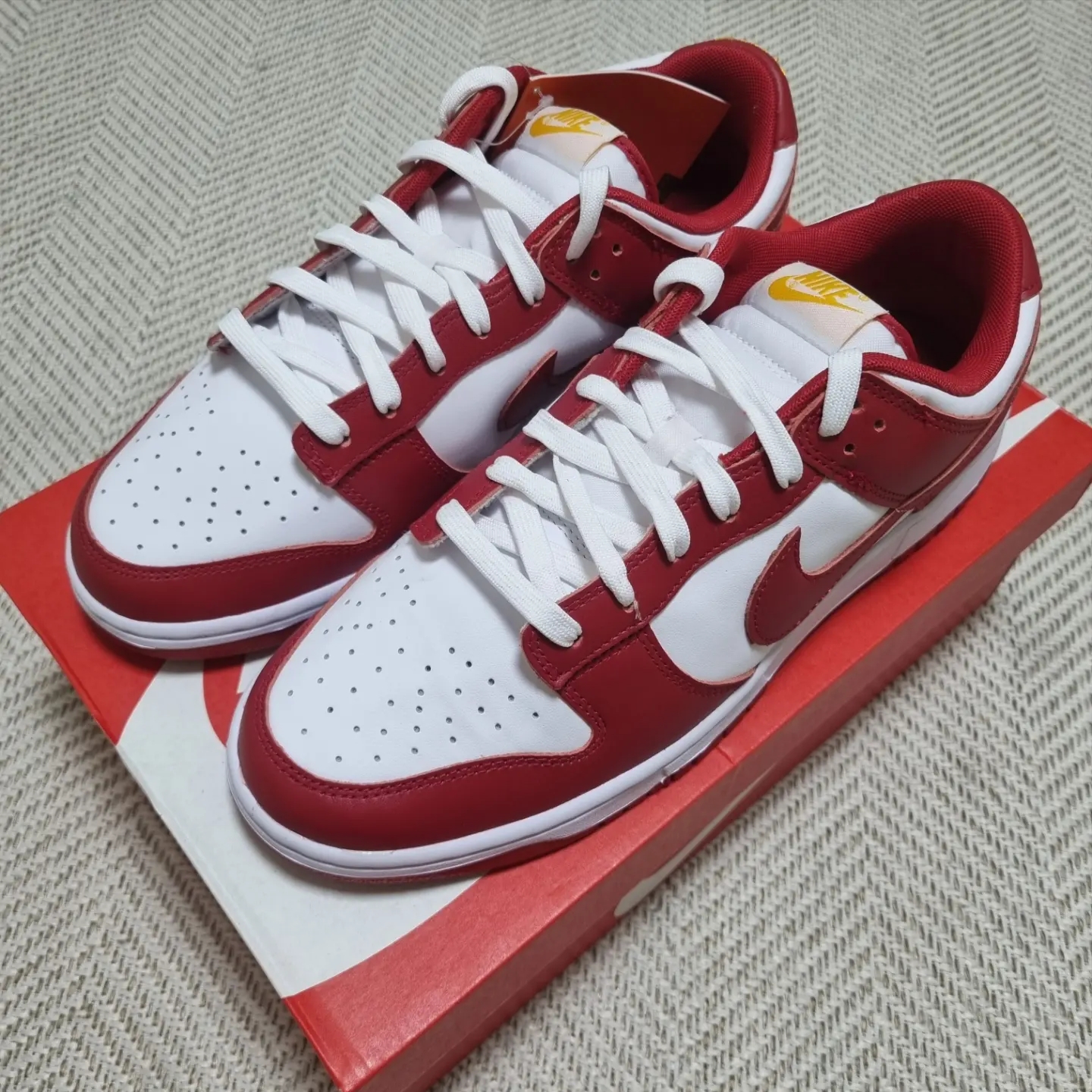 Nike Dunk Low Retro Gym Red 착용 스타일 - 1