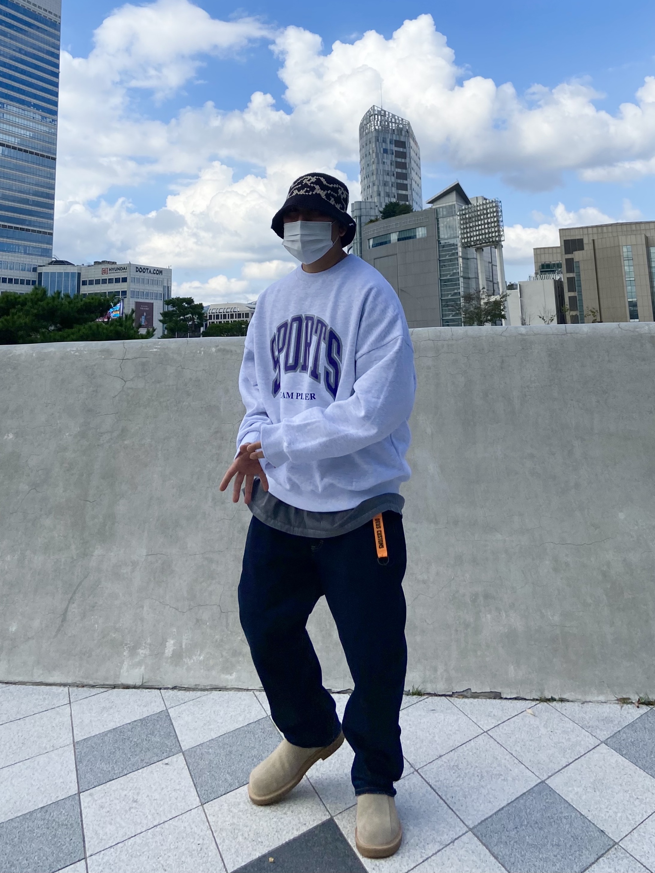 Stussy SS Knit Bucket Hat Black 착용 스타일