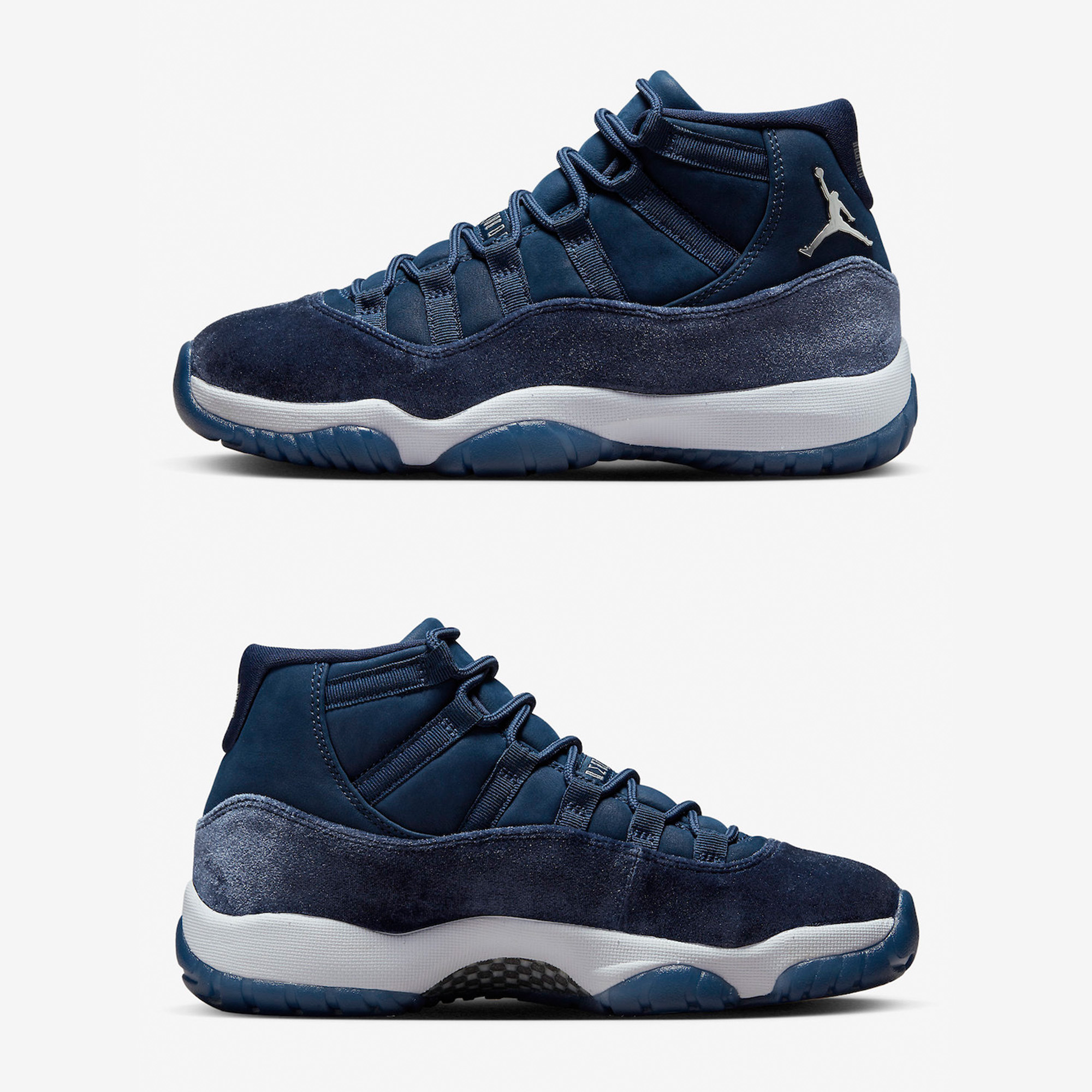(W) Jordan 11 Retro Midnight Navy 착용 스타일 - 3