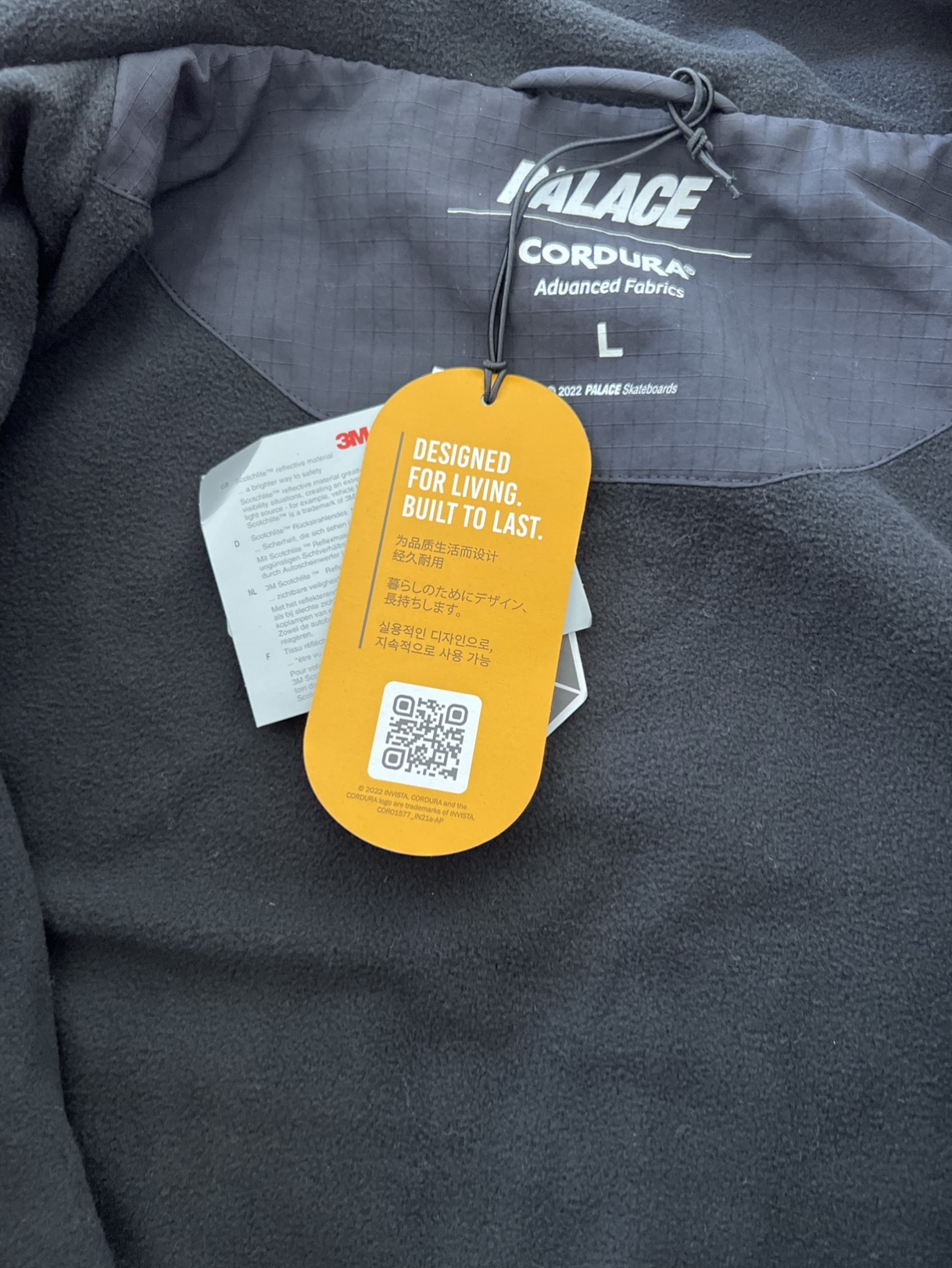 Palace Cordura RS Zip Off Jacket Black - 22FW, Palace Varsity Applique Crew Navy - 22FW 착용 스타일 - 4