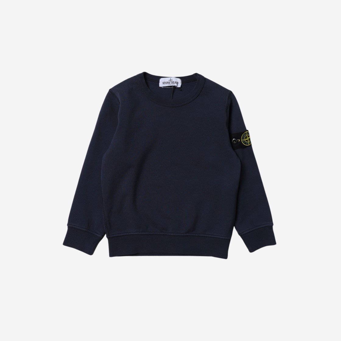 (Kids) Stone Island 61340 Cotton Fleece Crewneck Sweatshirt Royal Blue - 22FW 상세 이미지 1