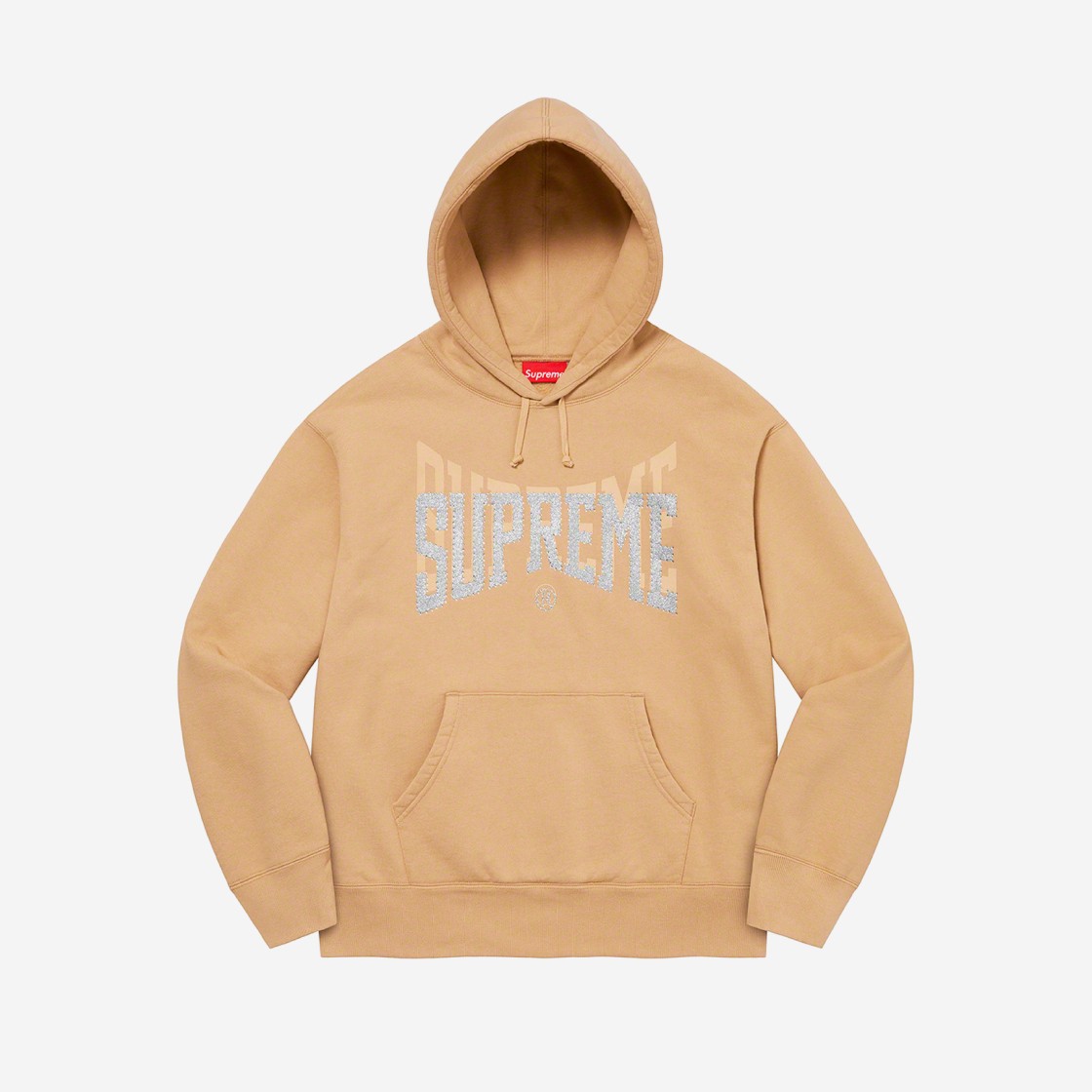 Supreme Rhinestone Shadow Hooded Sweatshirt Dark Tan - 22FW 상세 이미지 1