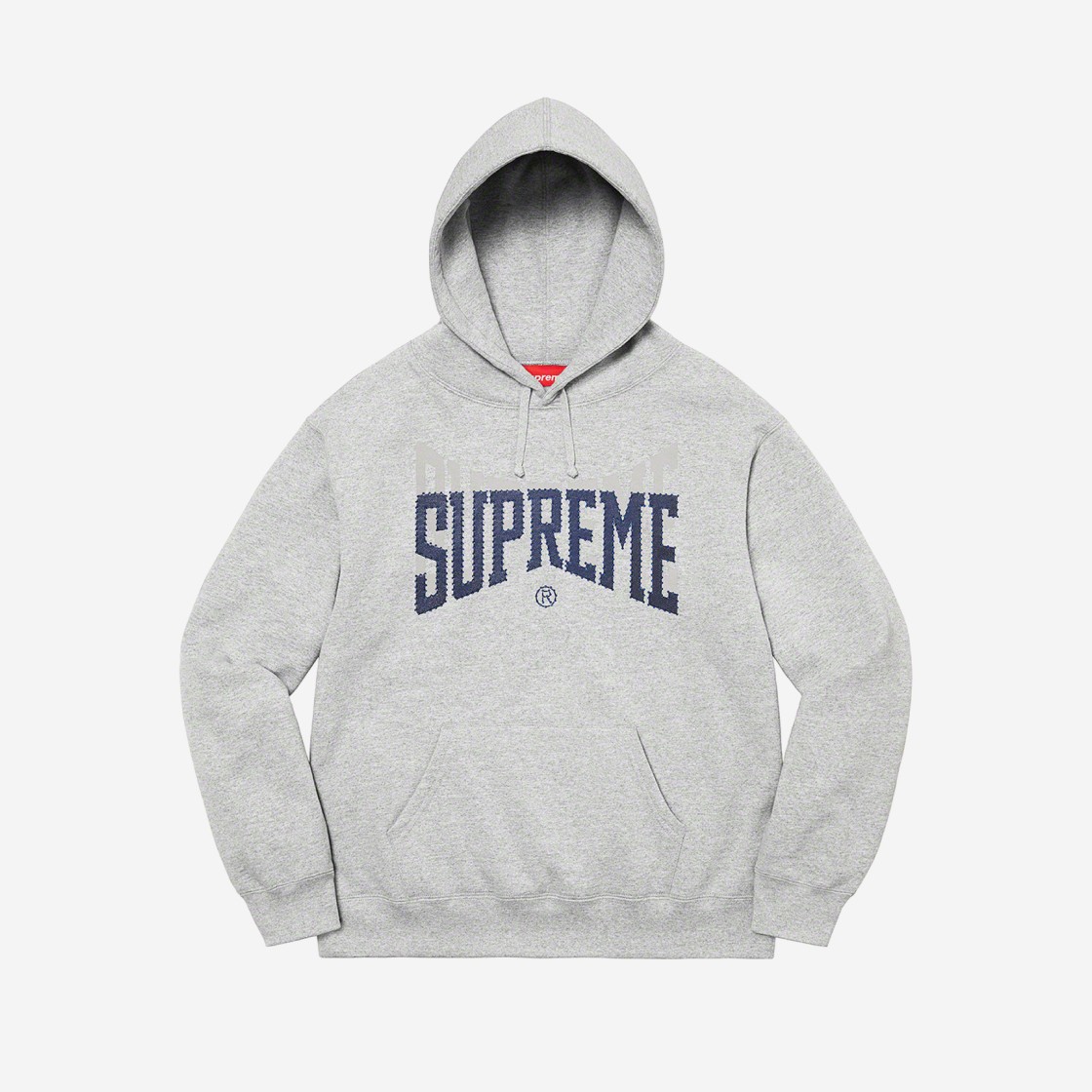 Supreme Rhinestone Shadow Hooded Sweatshirt Heather Grey - 22FW 상세 이미지 1