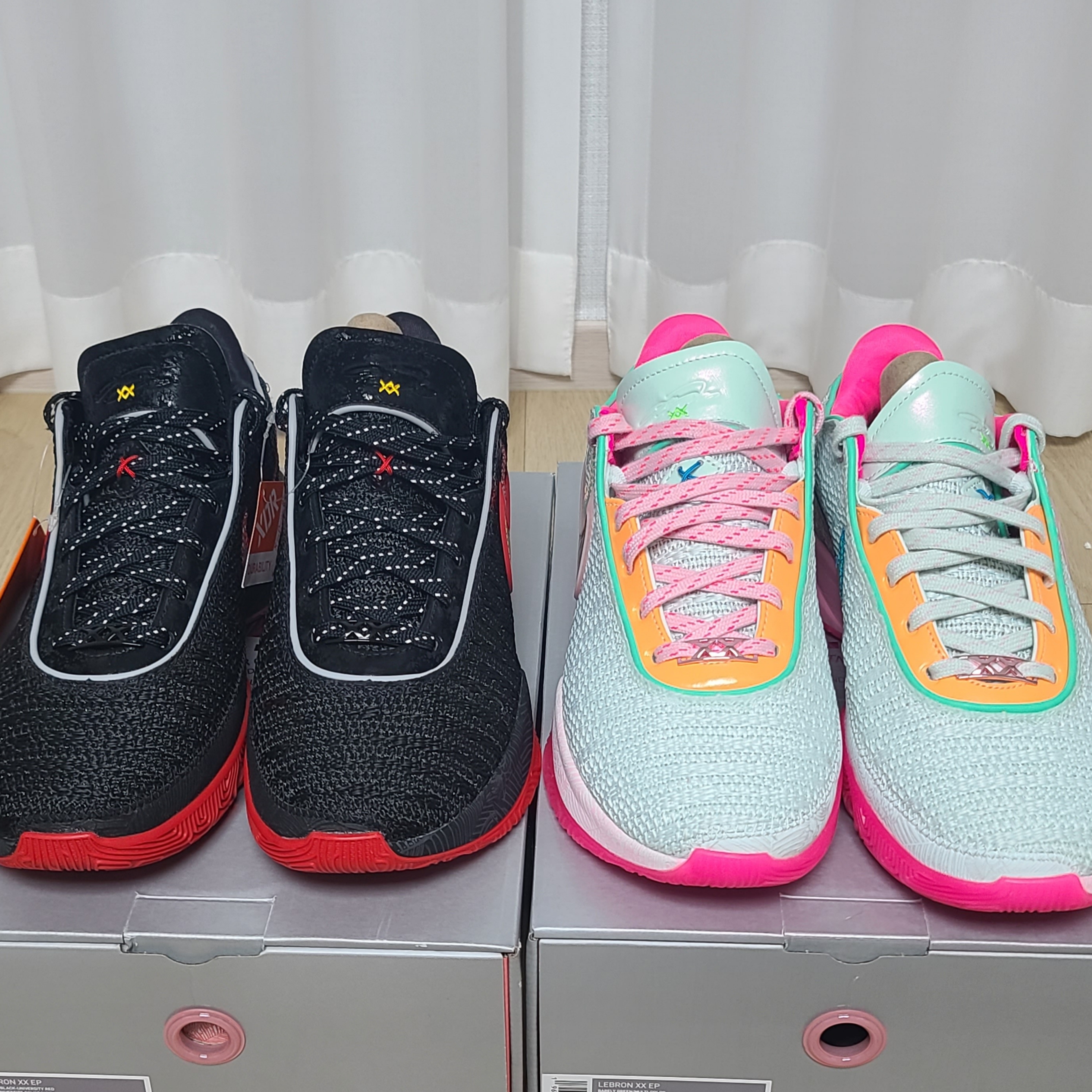 Nike LeBron XX EP Barely Green, Nike LeBron XX EP Bred 착용 스타일