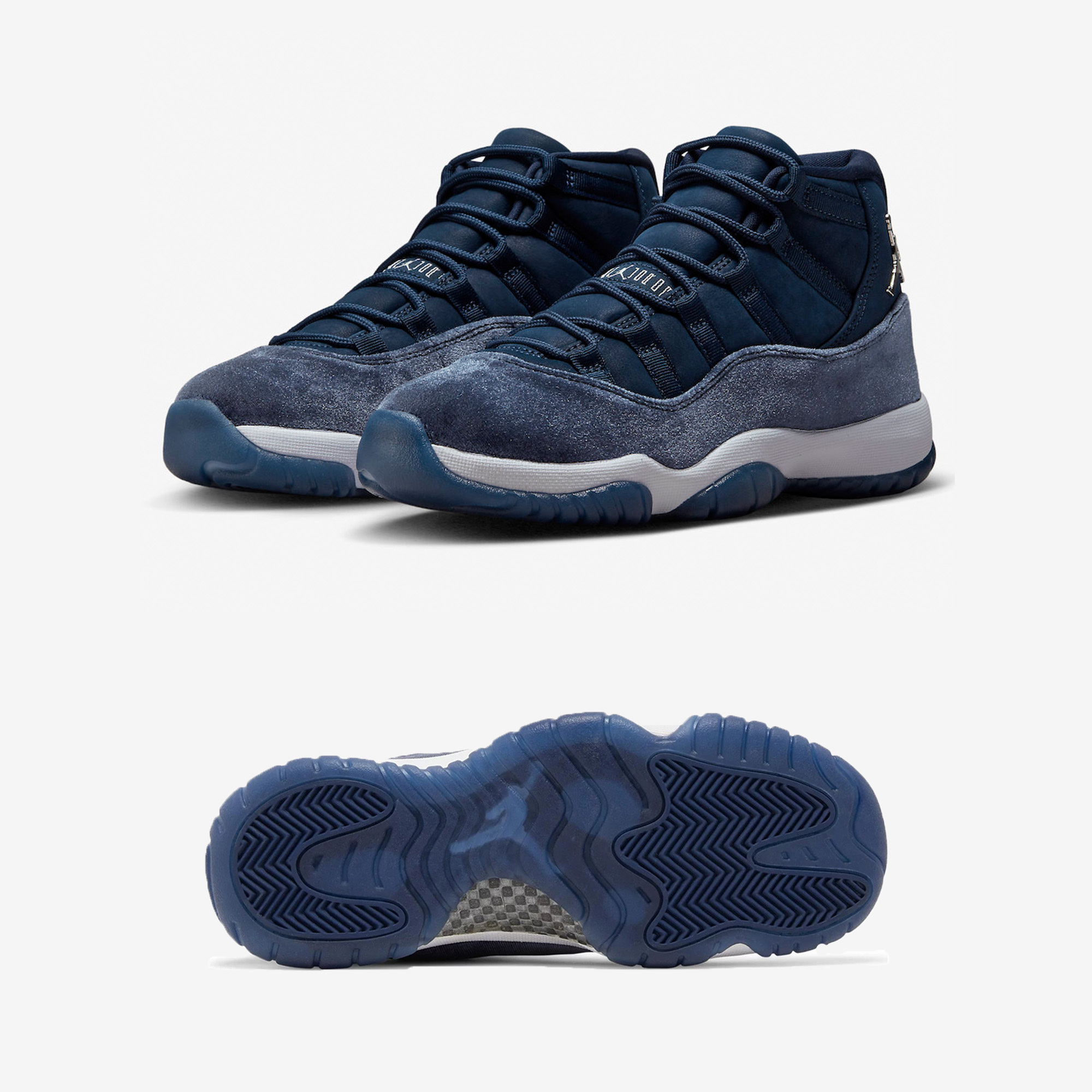 (W) Jordan 11 Retro Midnight Navy 착용 스타일 - 2
