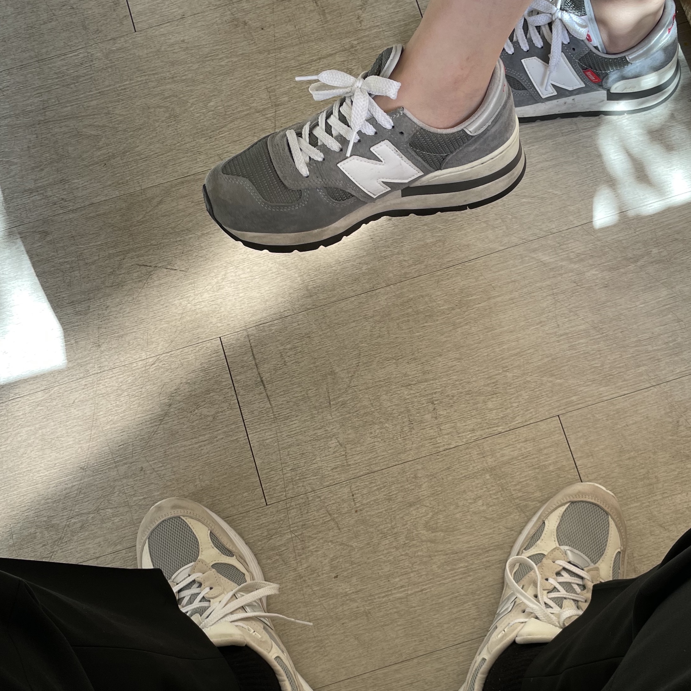 New Balance 992 Made in USA Grey - D Standard 착용 스타일 - 1