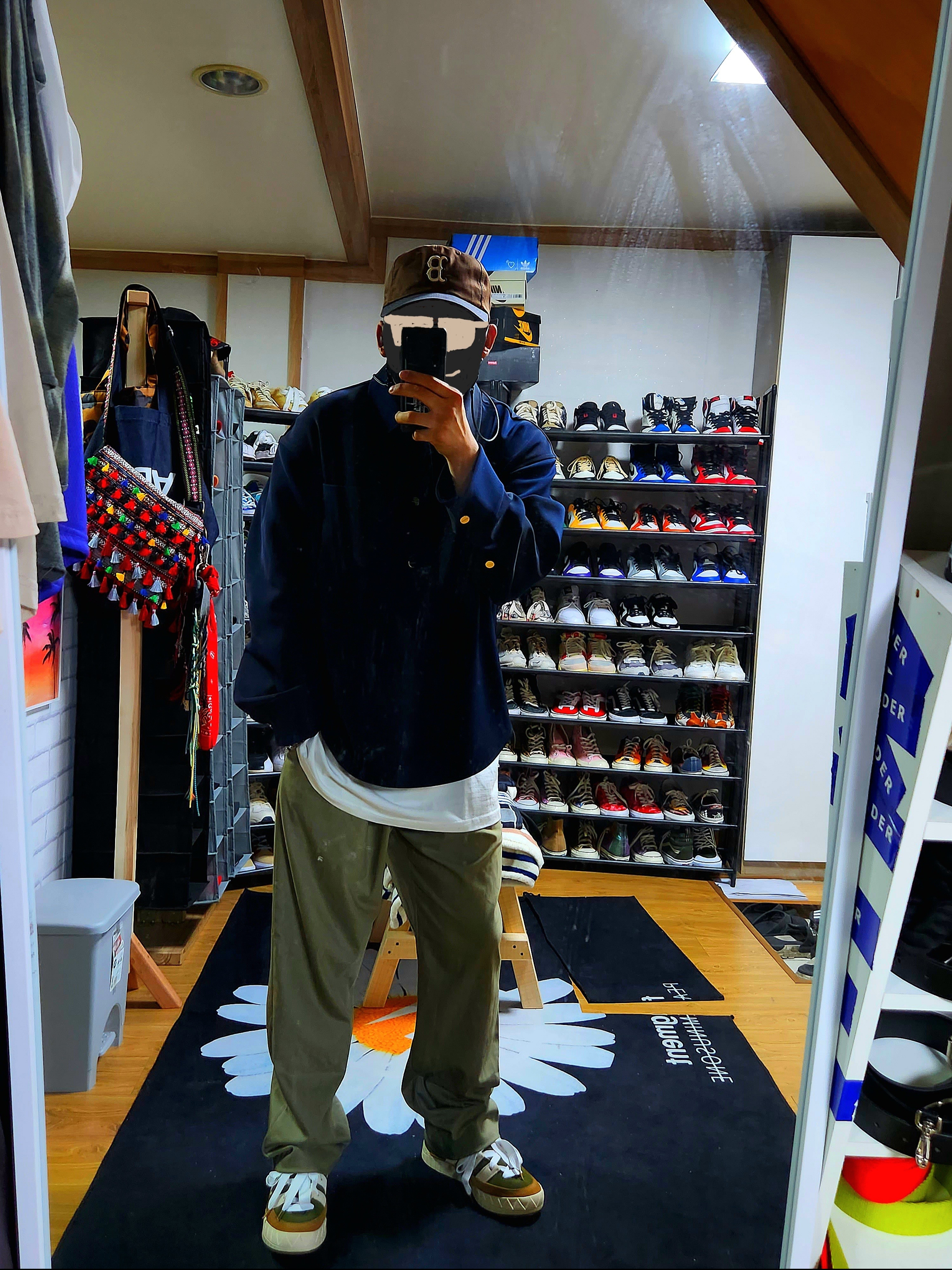 Adidas x Human Made Adimatic Brown 착용 스타일