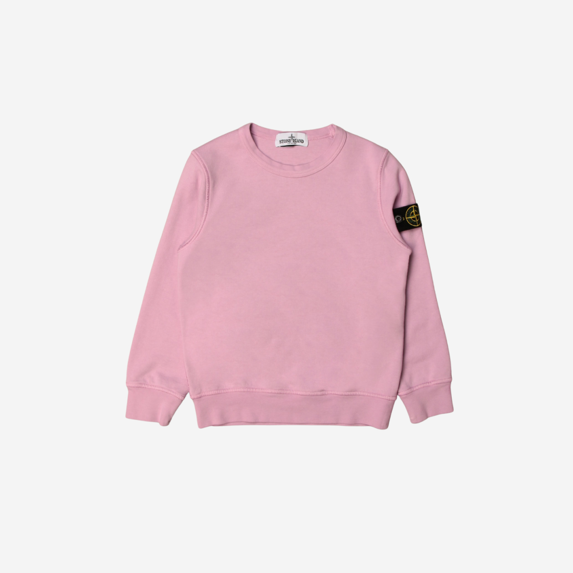 (Kids) Stone Island 61340 Cotton Fleece Crewneck Sweatshirt Rose Pink - 21SS 상세 이미지 1