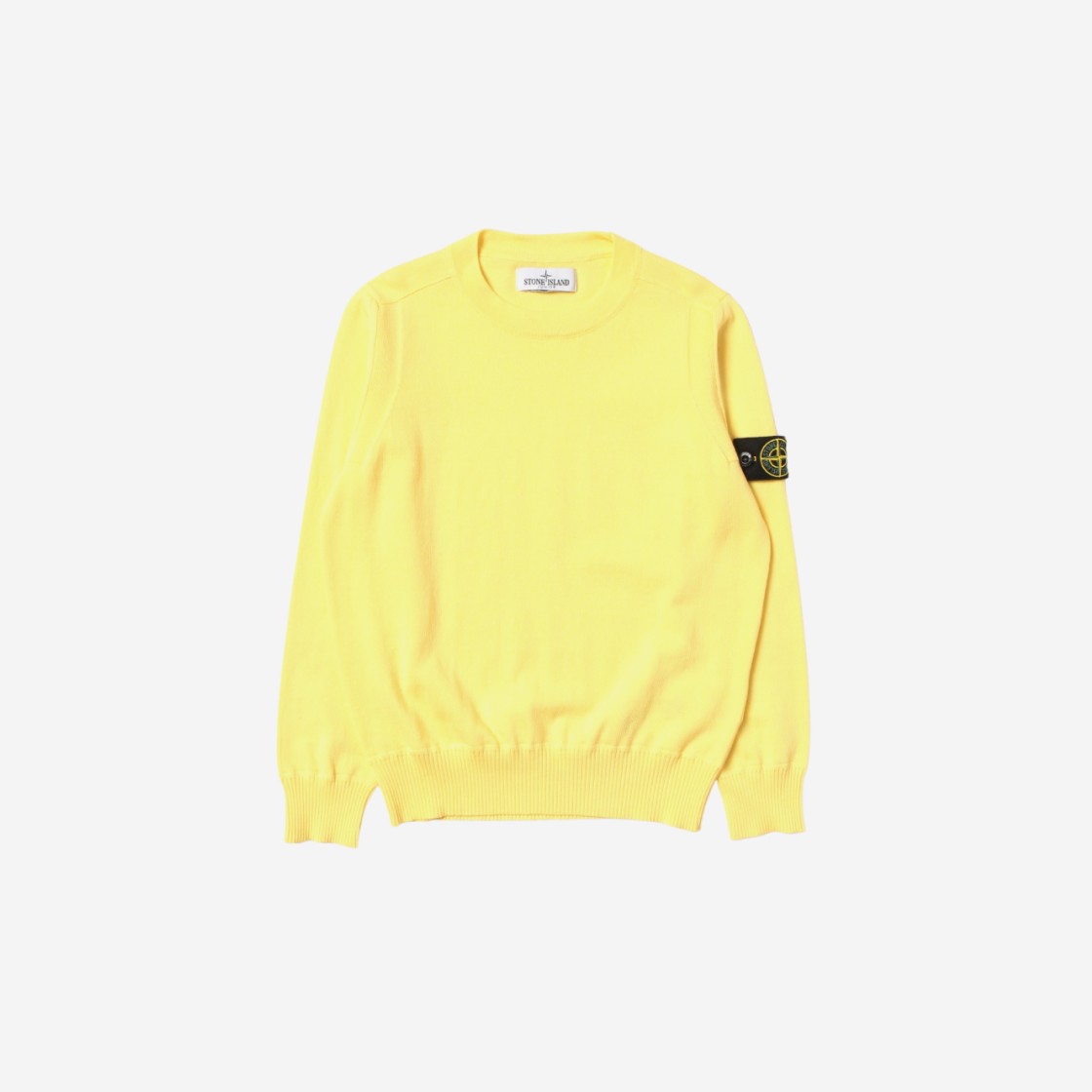 (Kids) Stone Island 502A4 Crewneck Knit Yellow - 22SS 상세 이미지 1