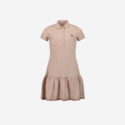 (키즈) 몽클레르 폴로 셔츠 드레스 핑크 페탈 - 22SS