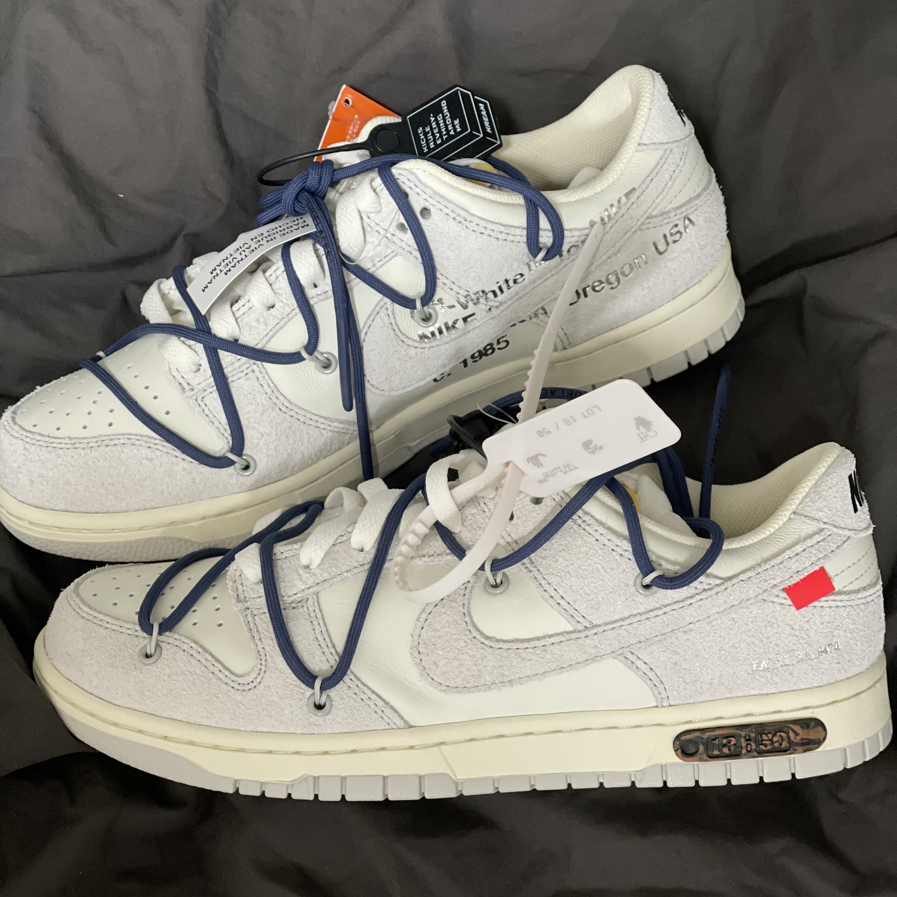 Nike x Off-White Dunk Low The 50 - Lot 18 착용 스타일 - 3