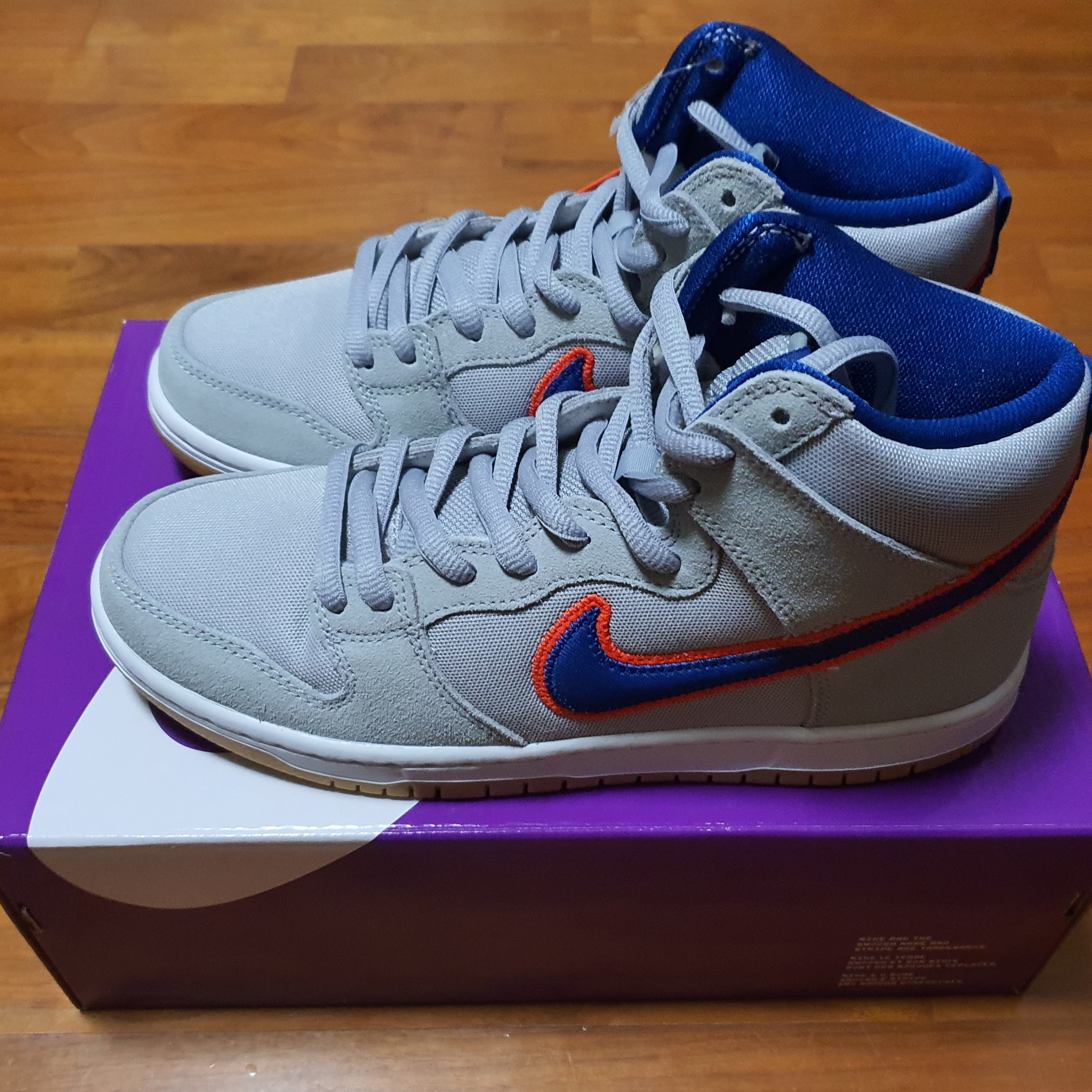 Nike SB Dunk High PRM Rush Blue and Team Orange 착용 스타일 - 1